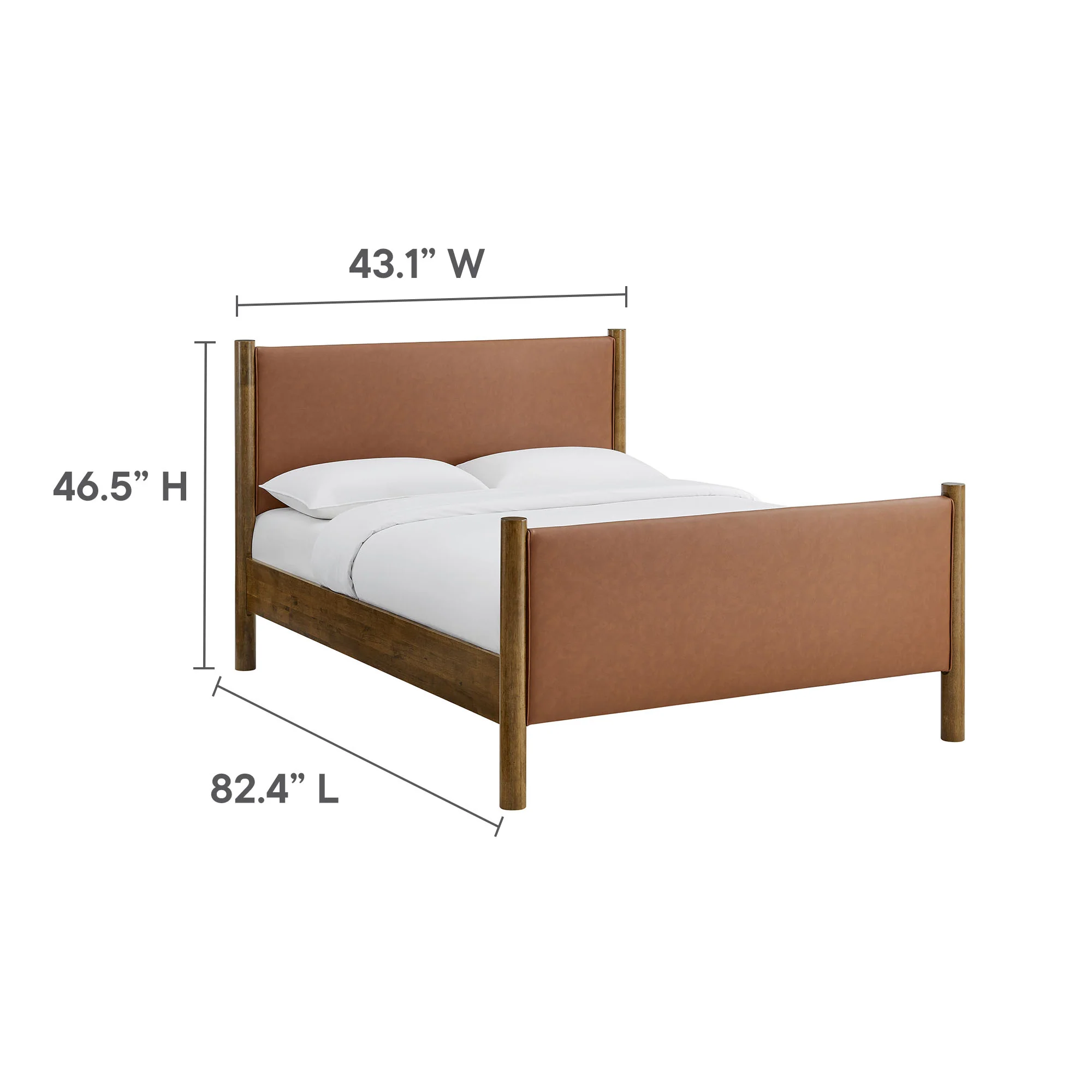 Maven Full Size Vegan Leather Upholstered Platform Bed by Modway - Image 18