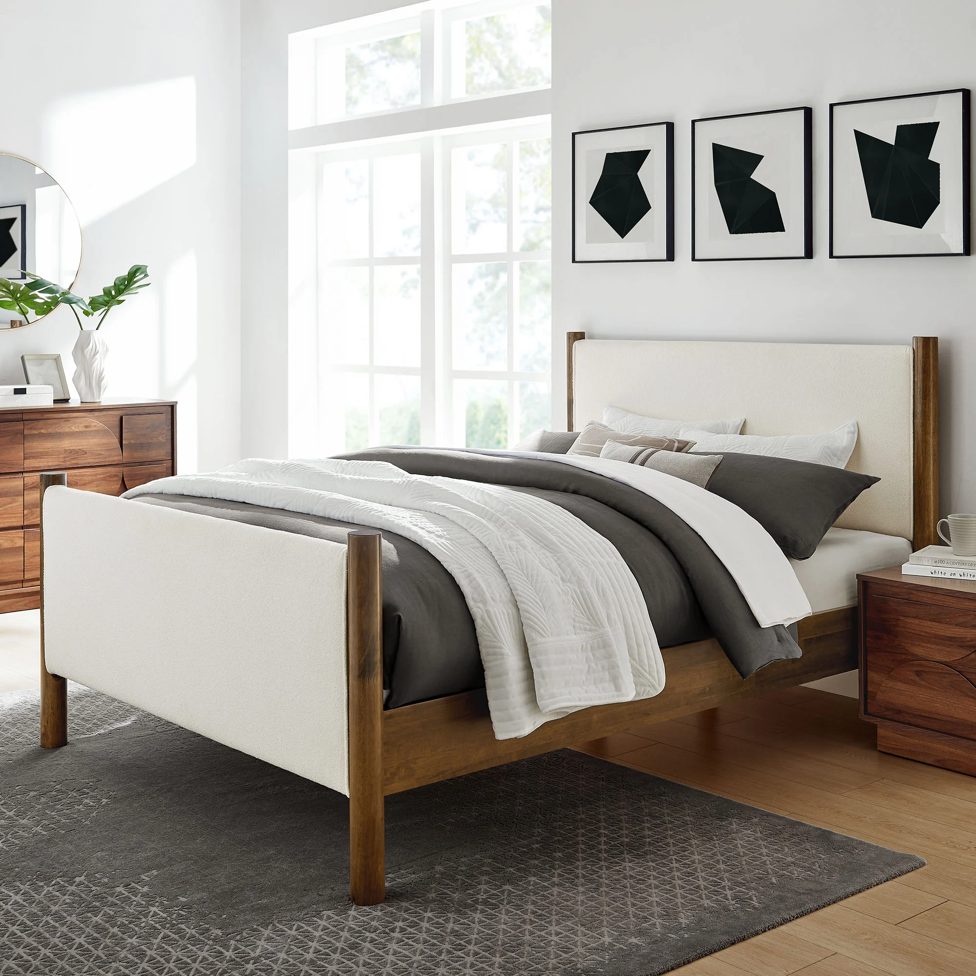 Maven King Size Boucle Upholstered Platform Bed by Modway - Image 16