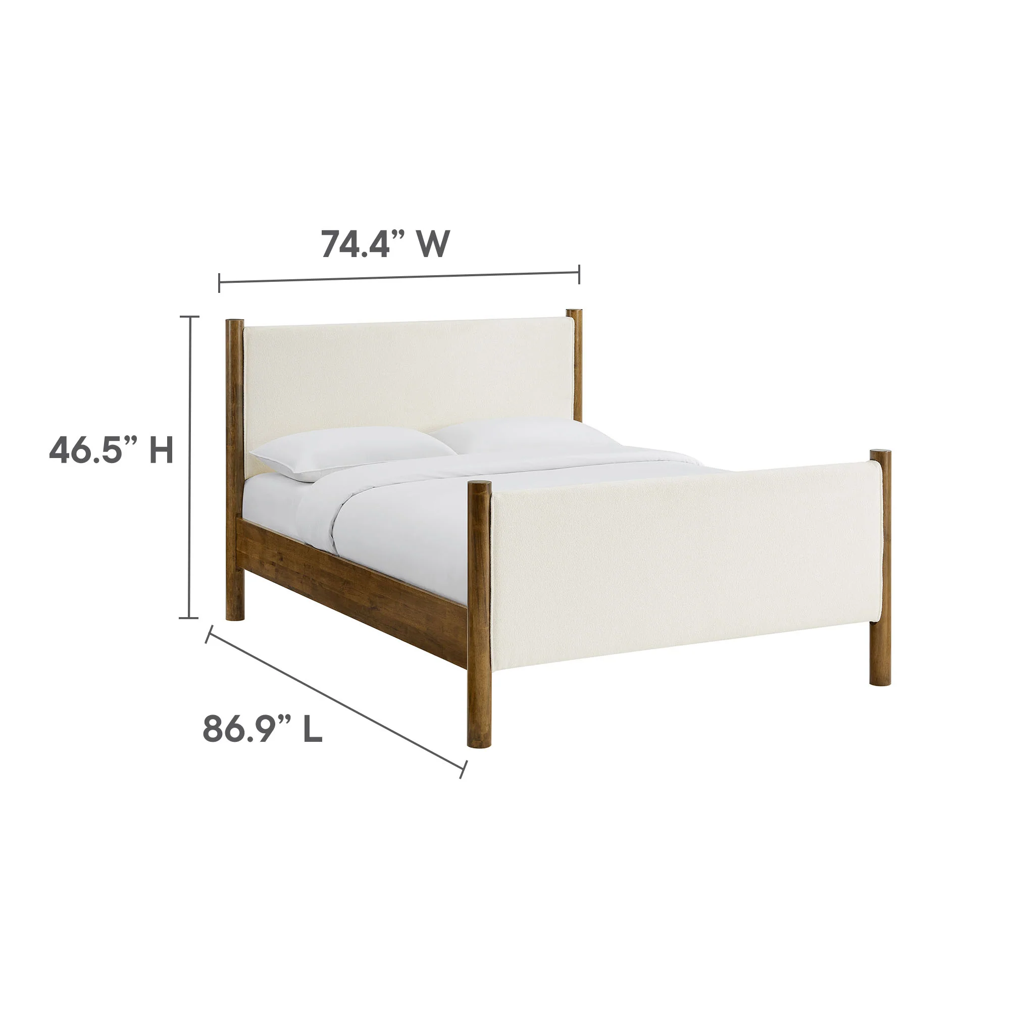 Maven King Size Boucle Upholstered Platform Bed by Modway - Image 18