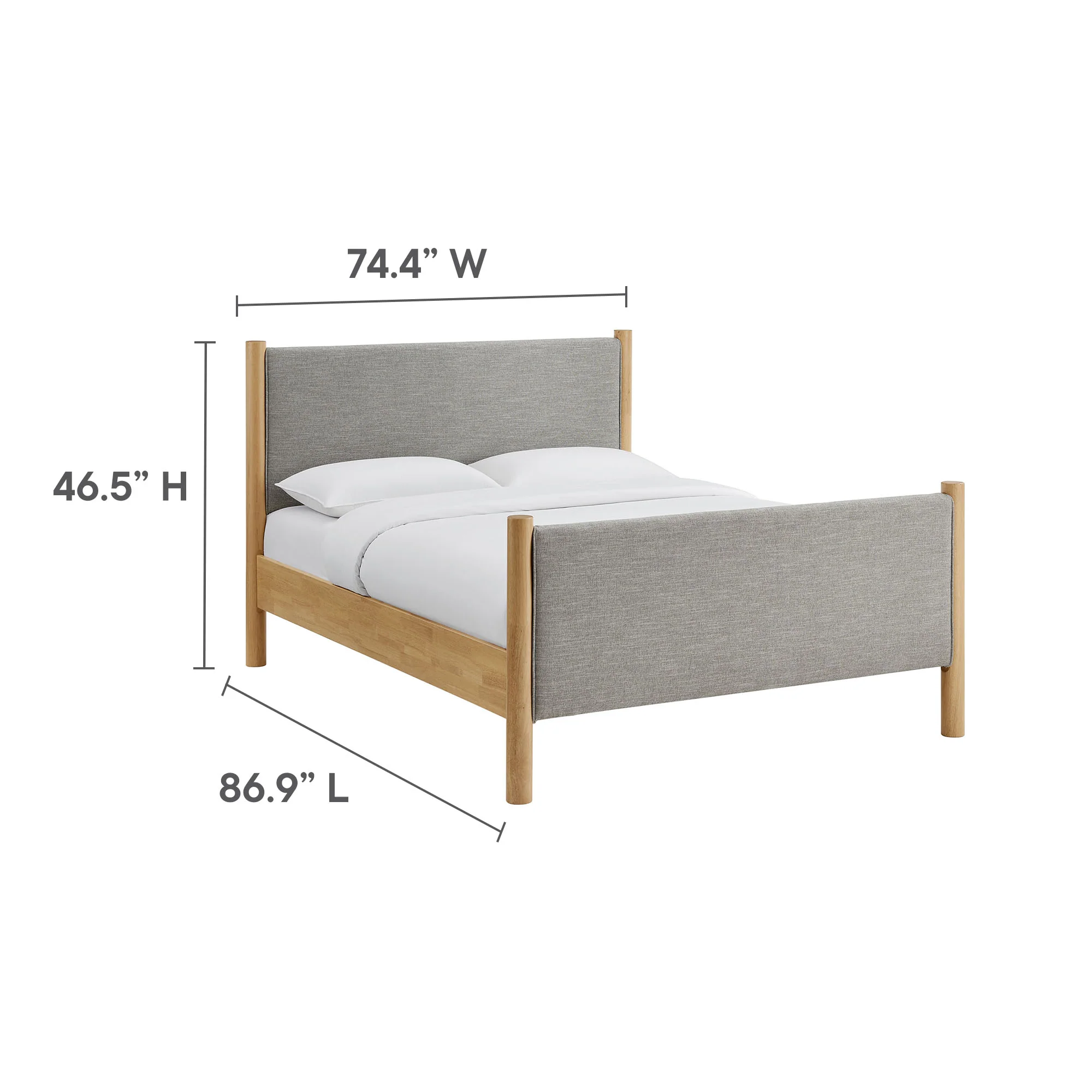 Maven King Size Fabric Upholstered Platform Bed by Modway - Image 27