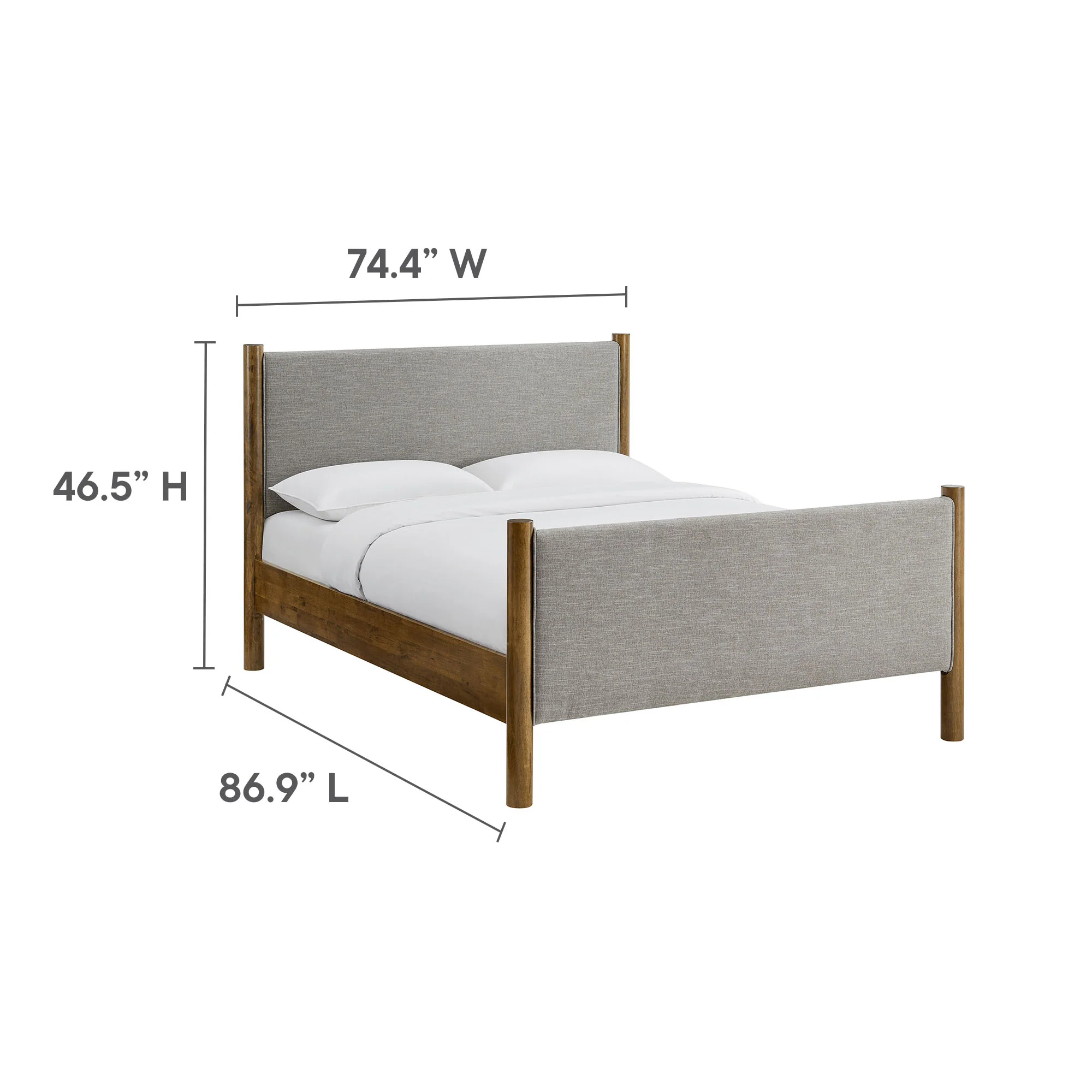 Maven King Size Fabric Upholstered Platform Bed by Modway - Image 36