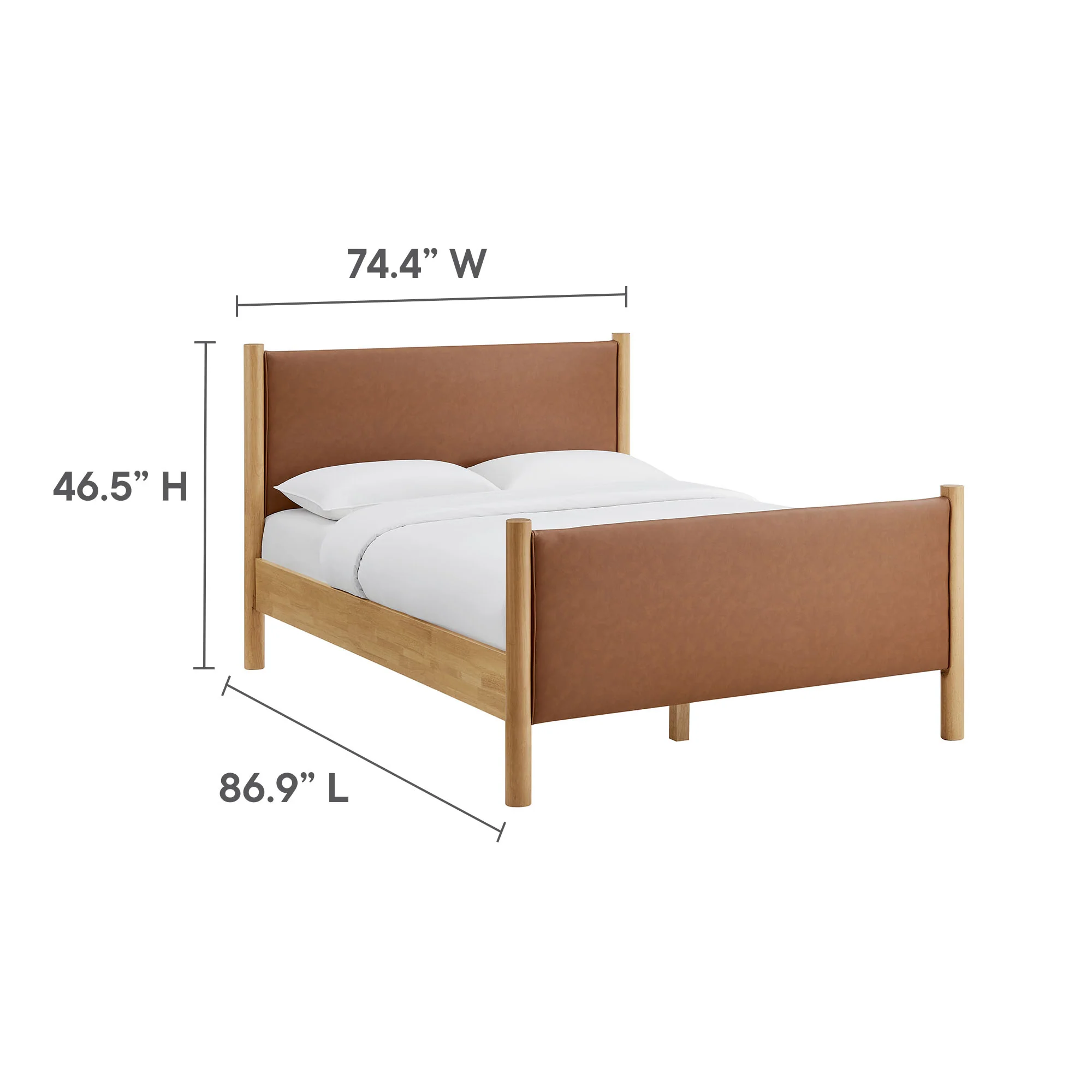 Maven King Size Vegan Leather Upholstered Platform Bed by Modway - Image 9