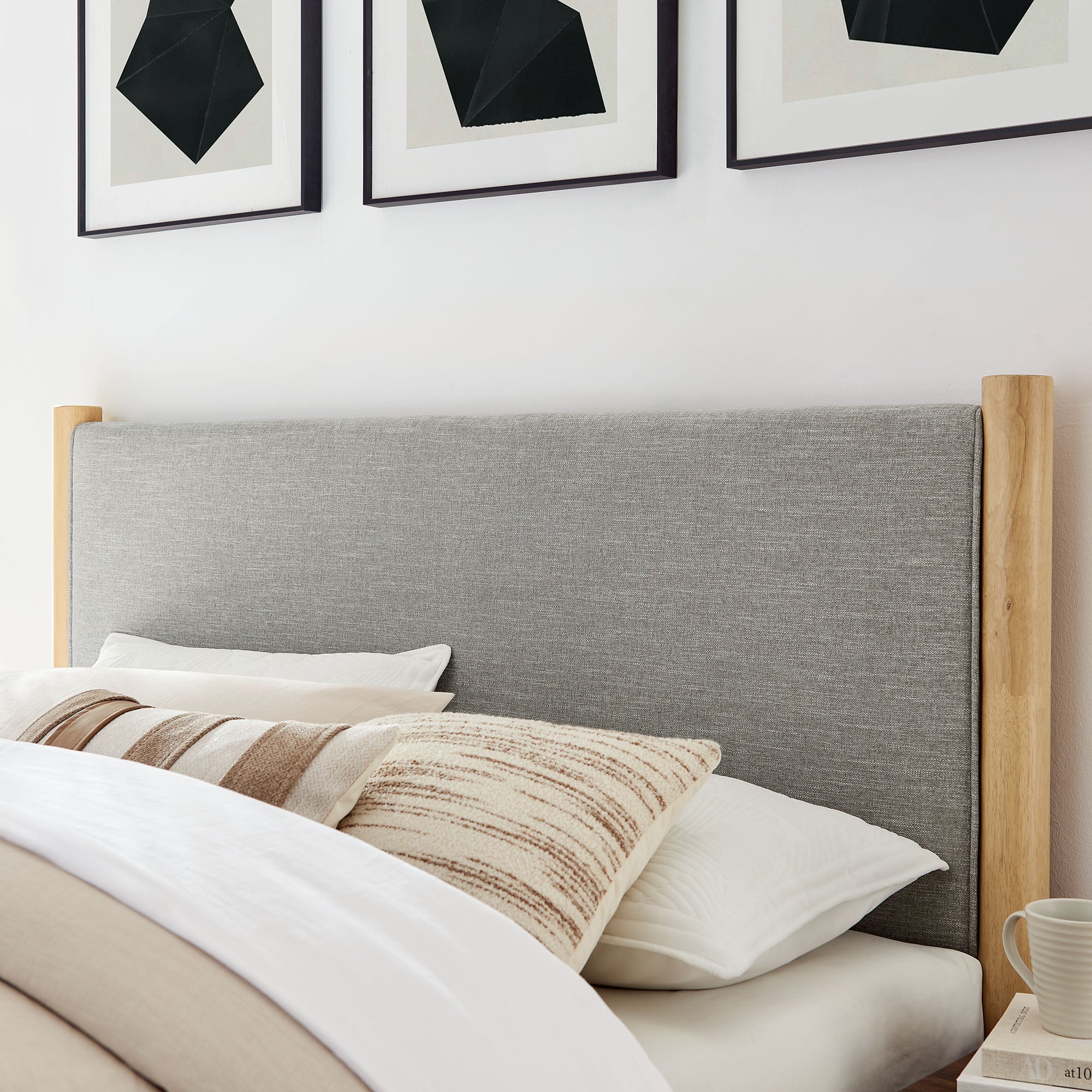 Maven Queen Size Fabric Upholstered Platform Bed by Modway - Image 24
