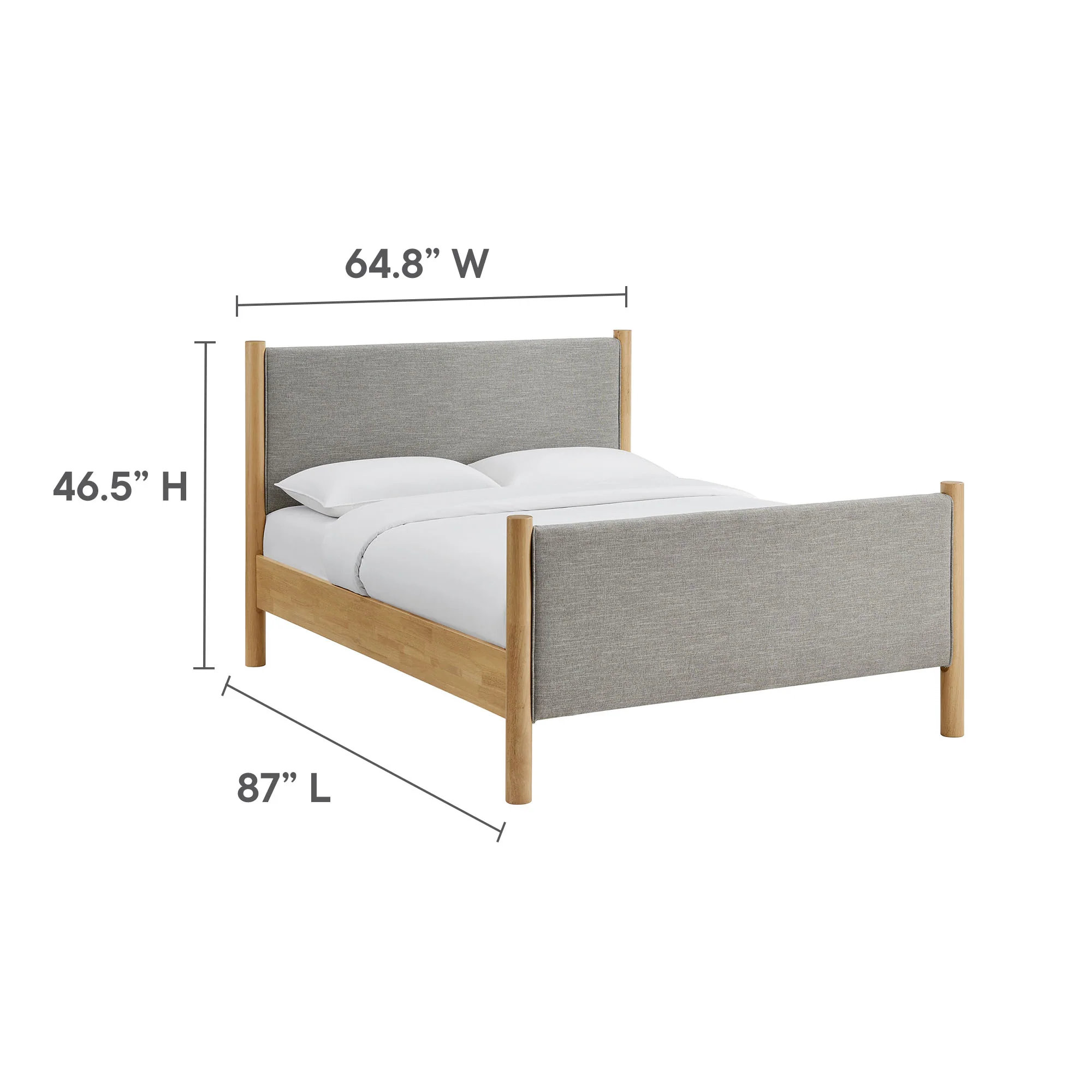 Maven Queen Size Fabric Upholstered Platform Bed by Modway - Image 27