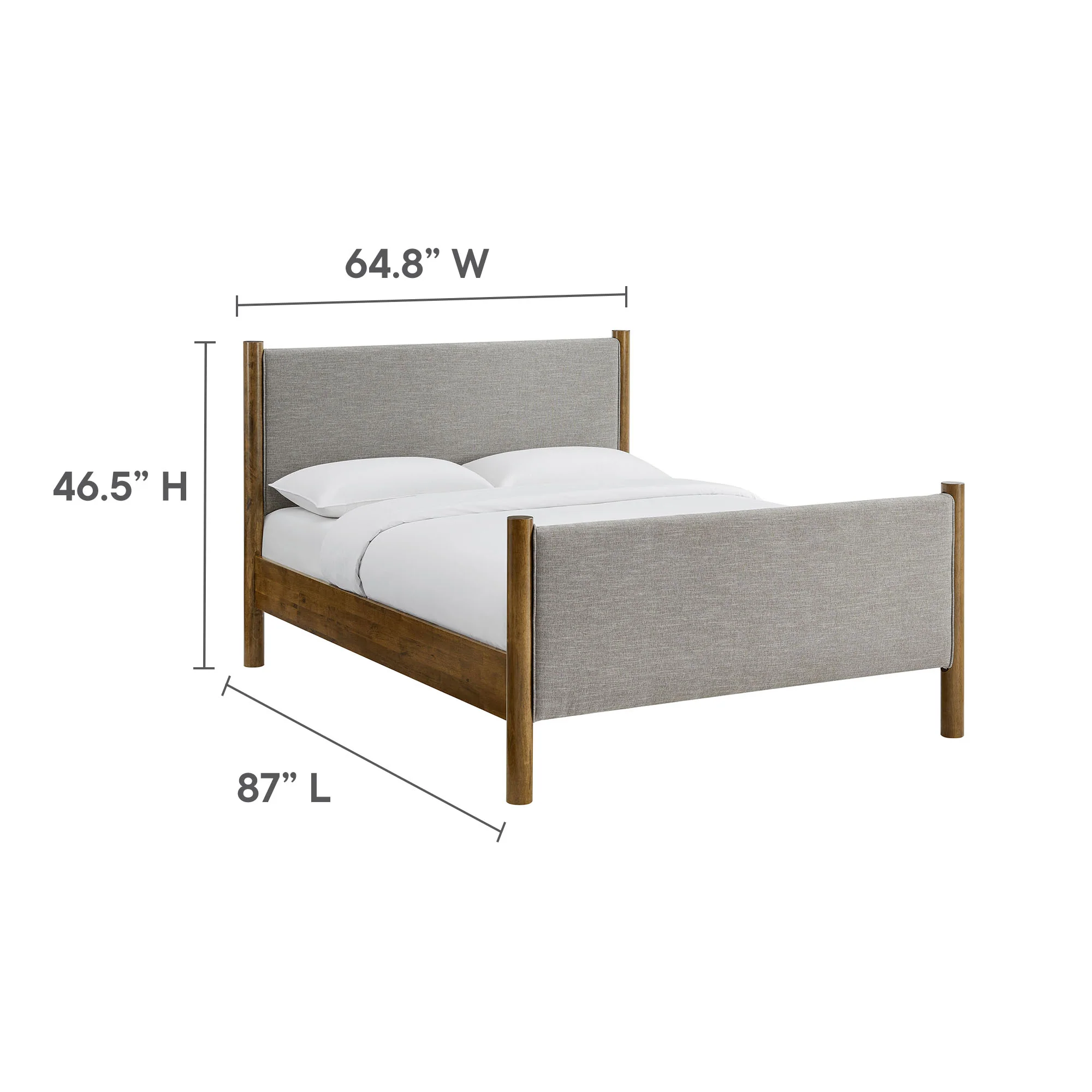 Maven Queen Size Fabric Upholstered Platform Bed by Modway - Image 36