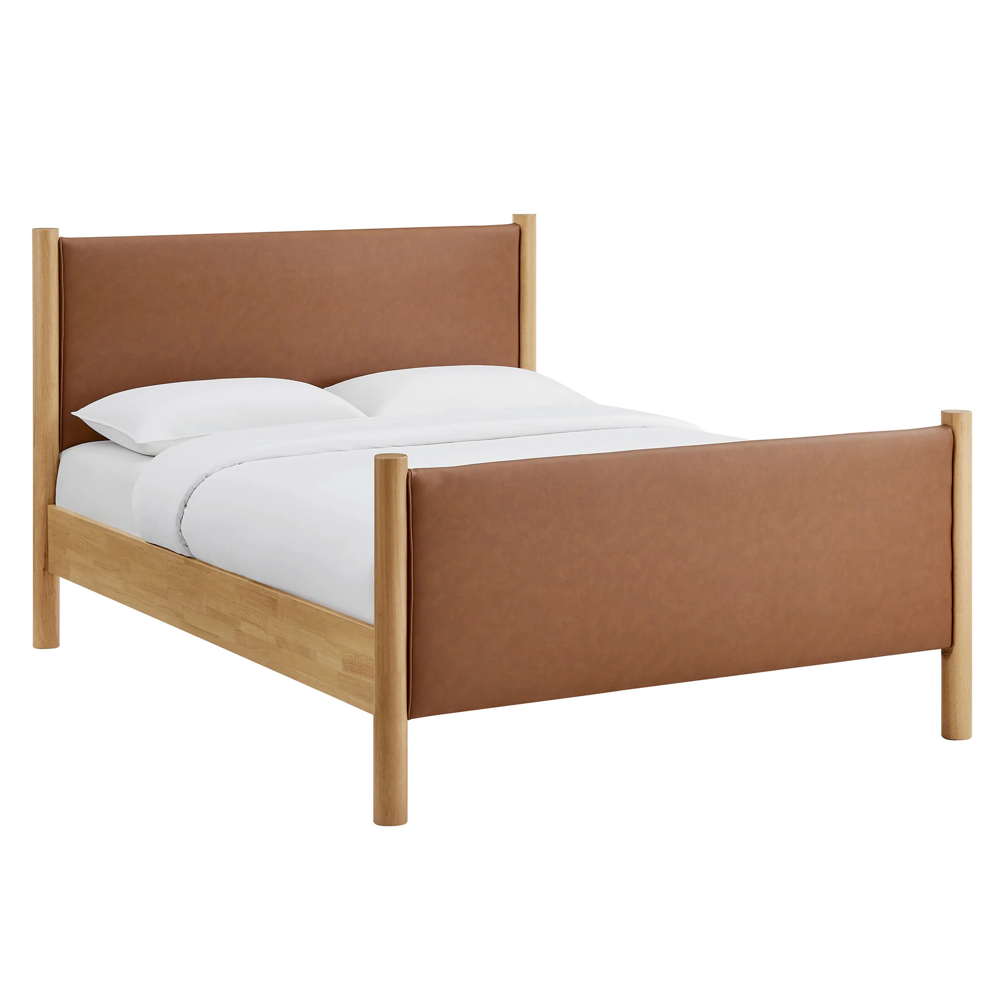 Maven Queen Size Vegan Leather Upholstered Platform Bed by Modway - Image 2