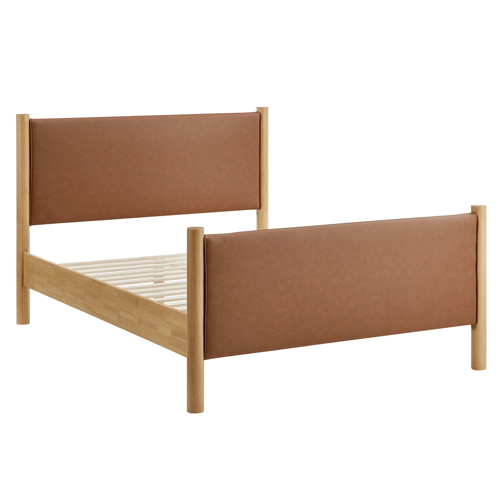 Maven Queen Size Vegan Leather Upholstered Platform Bed by Modway - Image 3