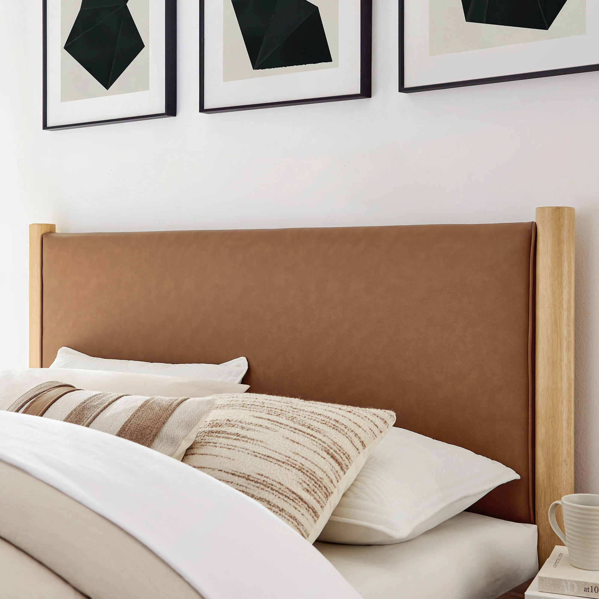 Maven Queen Size Vegan Leather Upholstered Platform Bed by Modway - Image 7