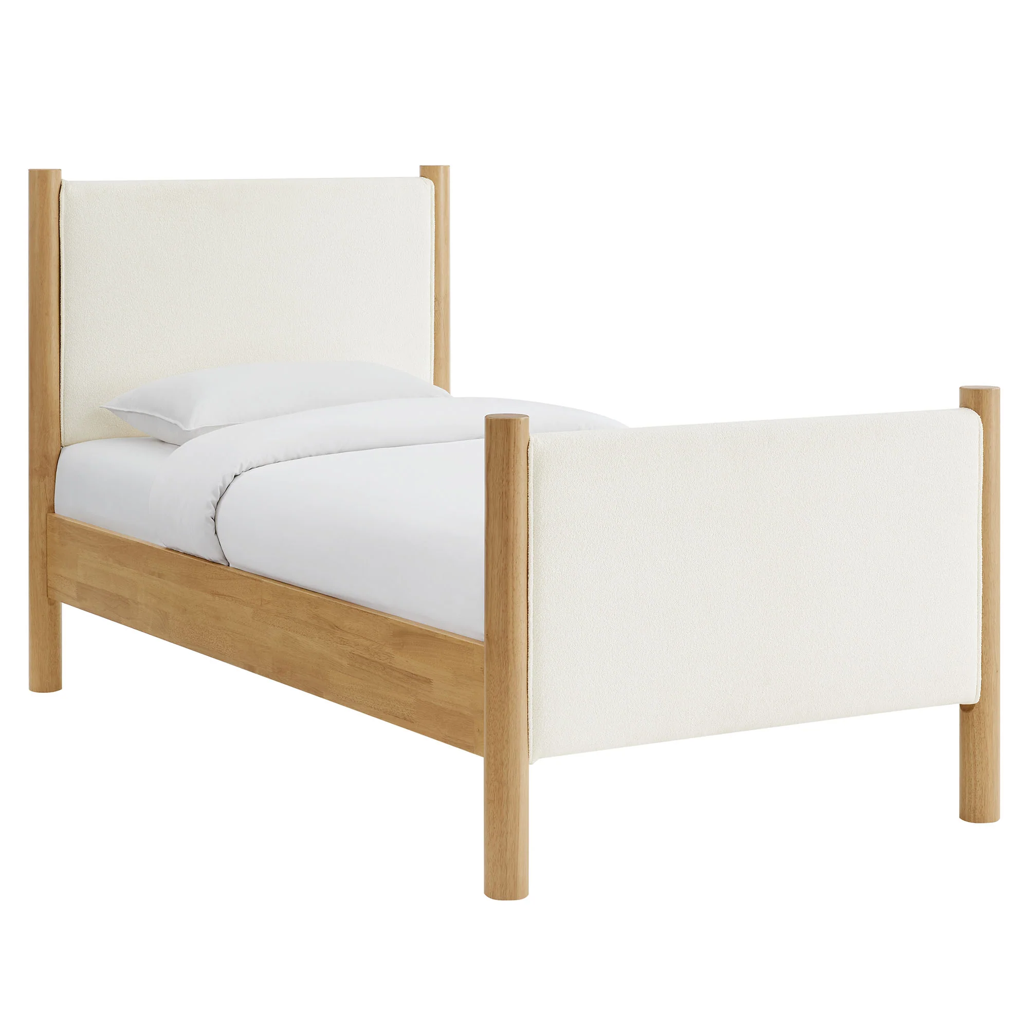 Maven Twin Size Boucle Upholstered Platform Bed by Modway - Image 2