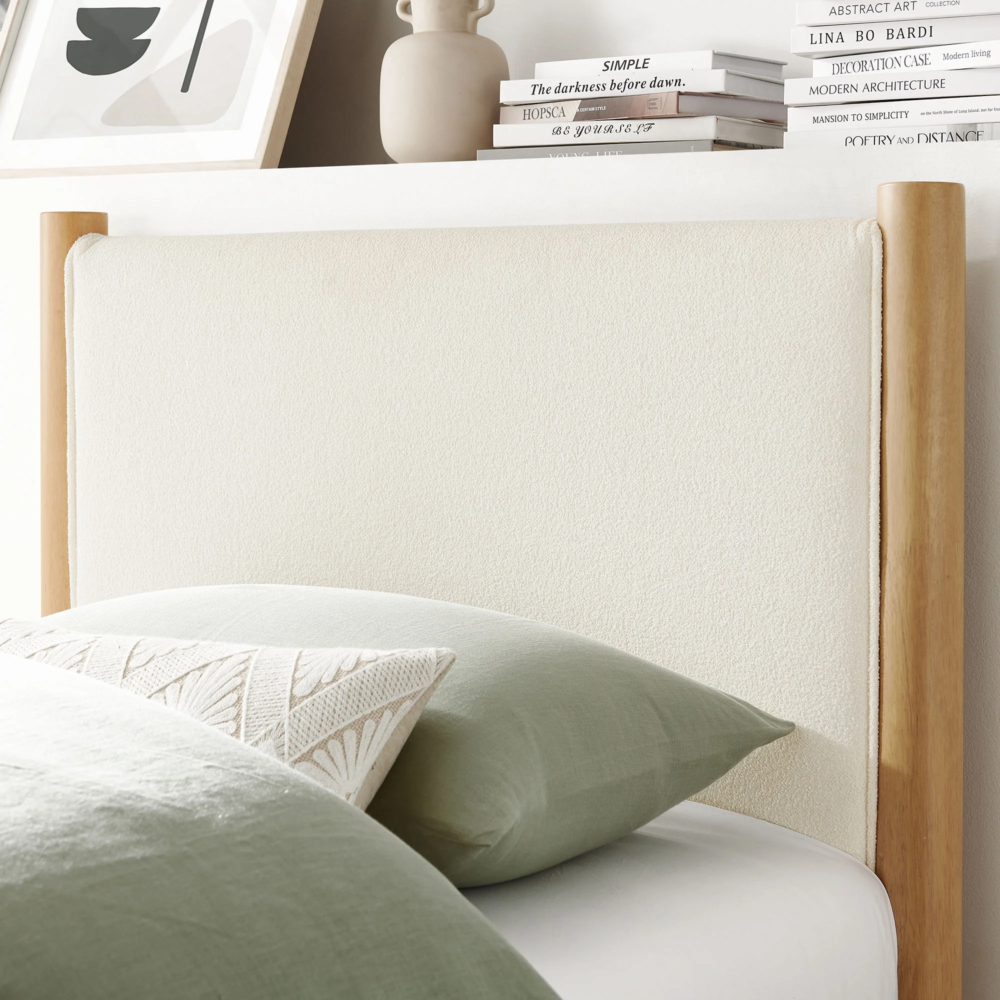 Maven Twin Size Boucle Upholstered Platform Bed by Modway - Image 7