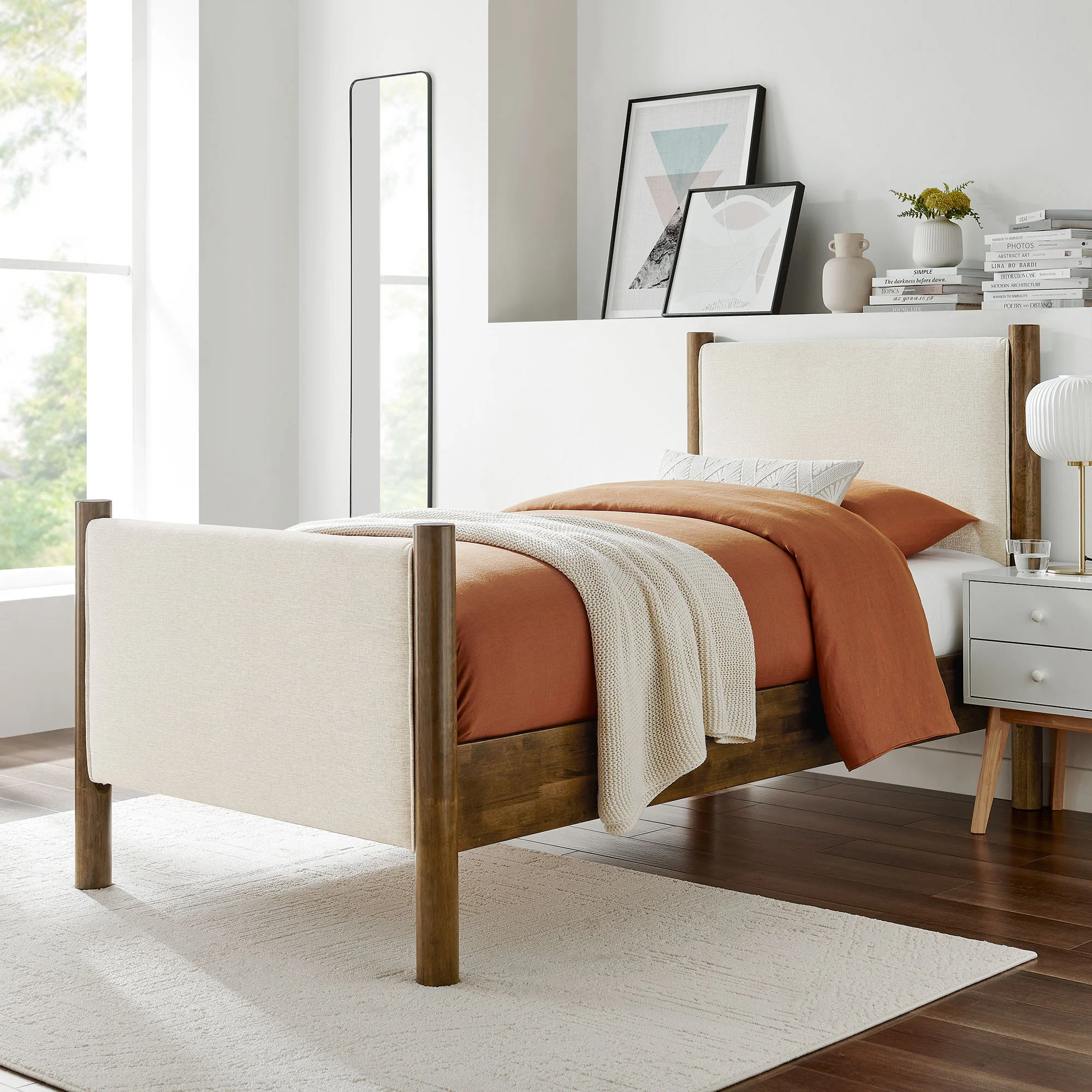 Maven Twin Size Fabric Upholstered Platform Bed by Modway - Image 16