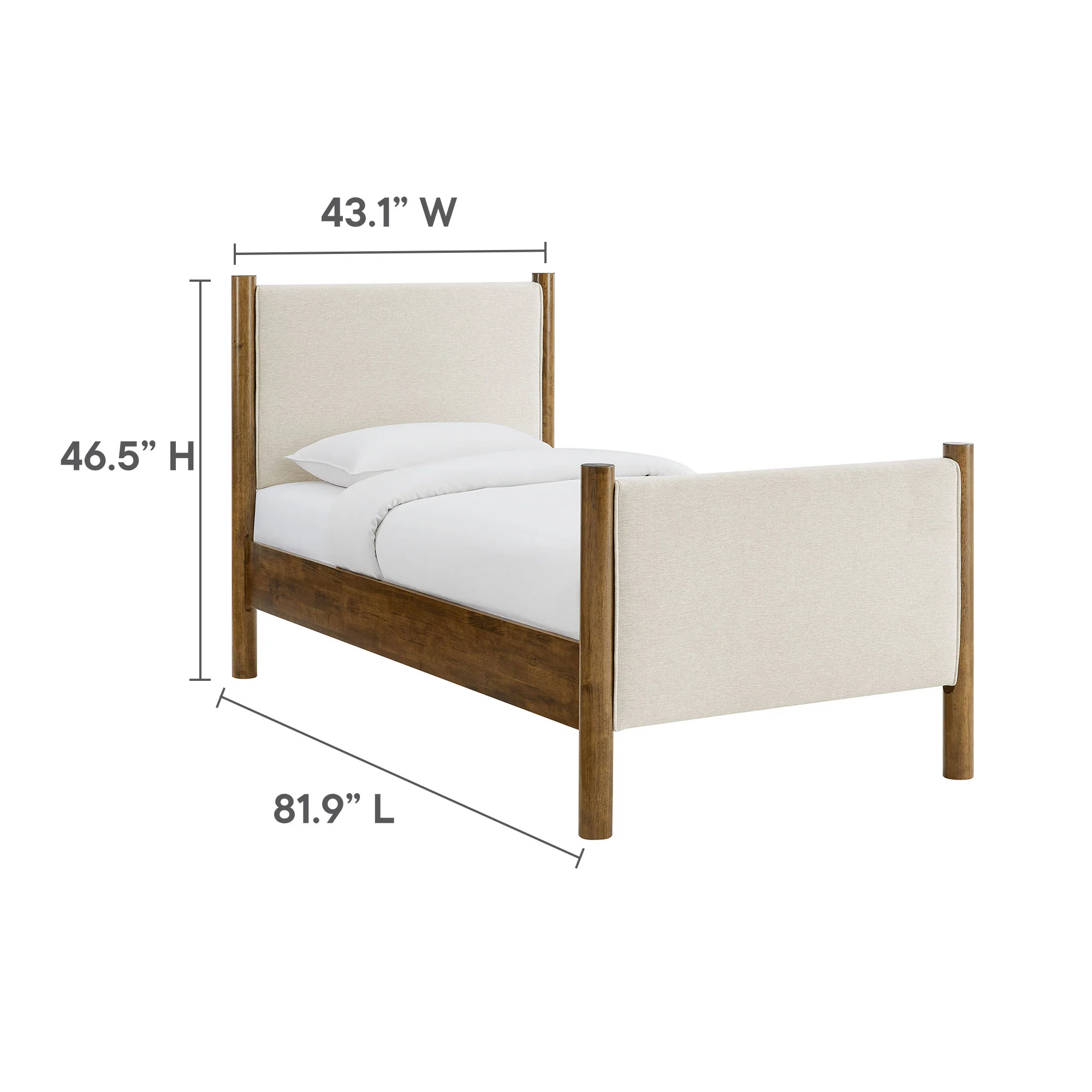 Maven Twin Size Fabric Upholstered Platform Bed by Modway - Image 18