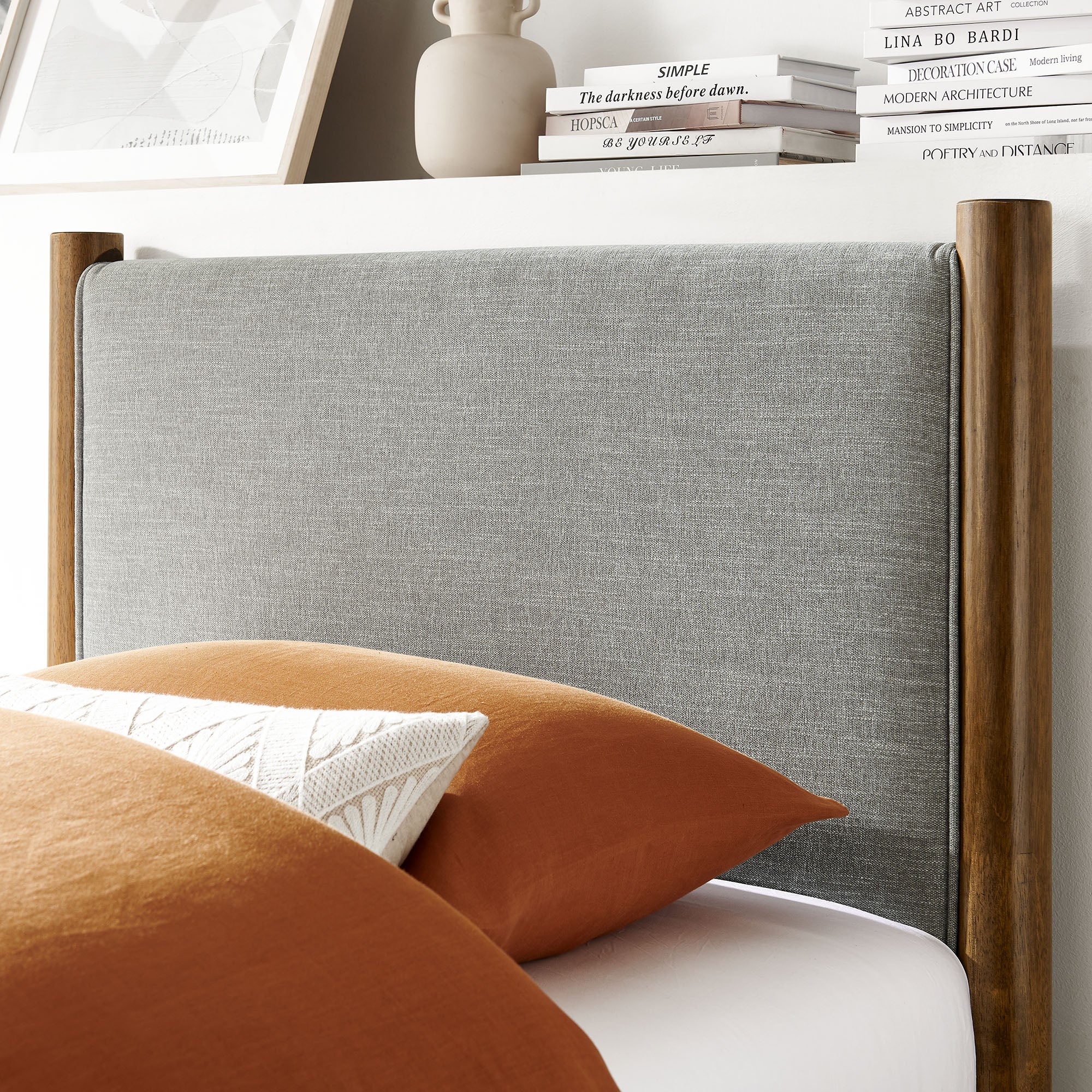 Maven Twin Size Fabric Upholstered Platform Bed by Modway - Image 33