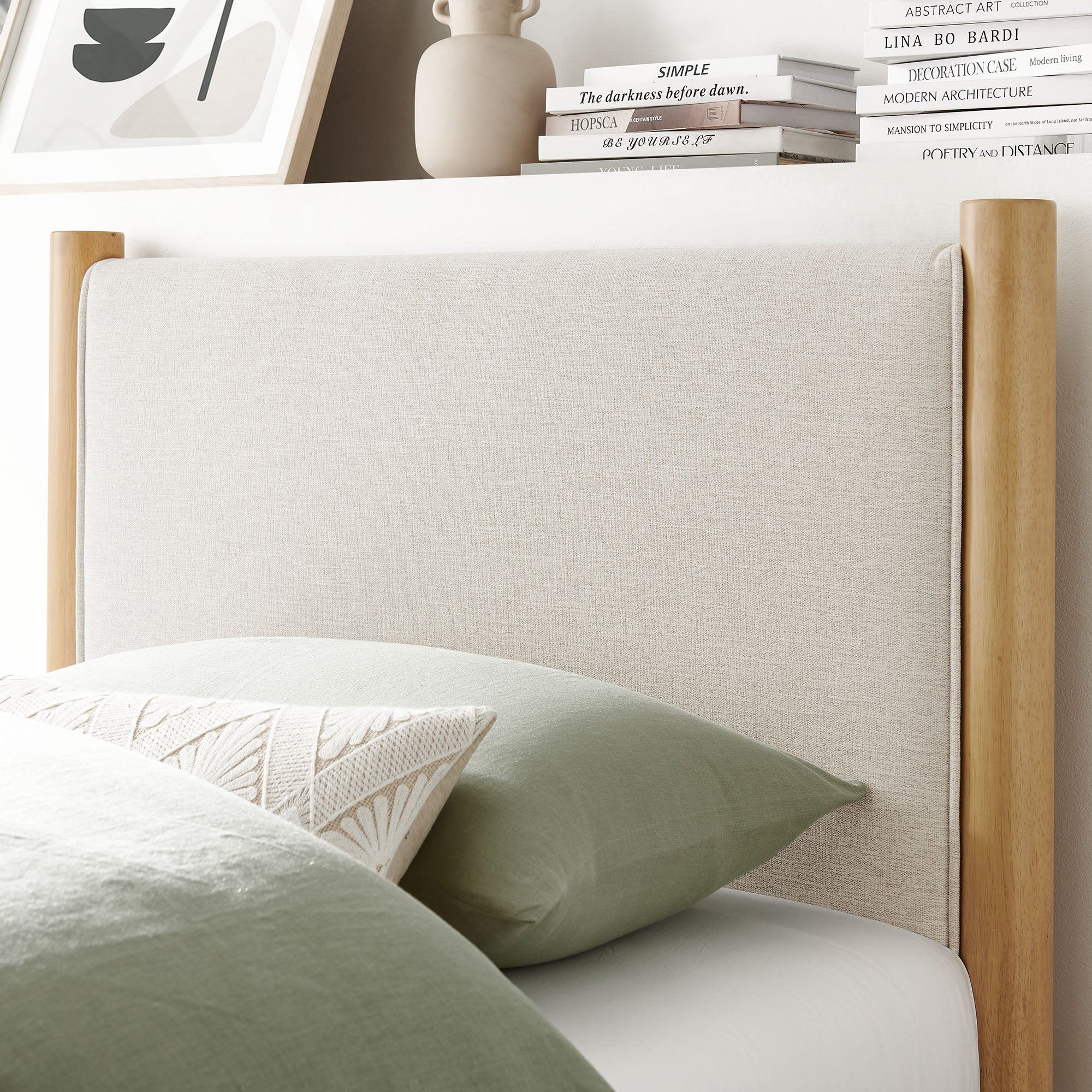 Maven Twin Size Fabric Upholstered Platform Bed by Modway - Image 7