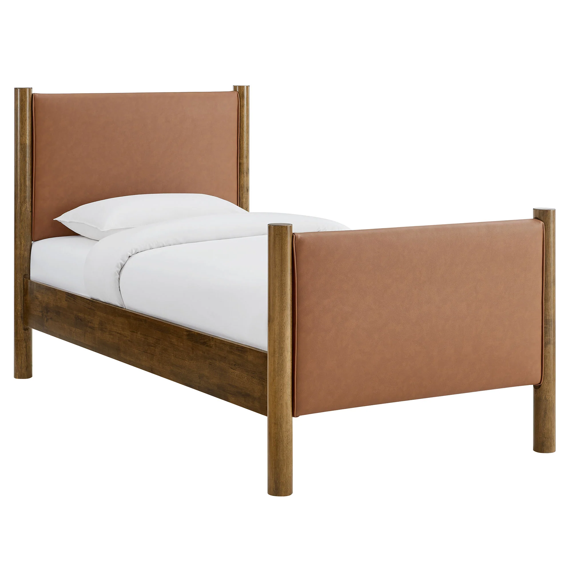 Maven Twin Size Vegan Leather Upholstered Platform Bed by Modway - Image 10