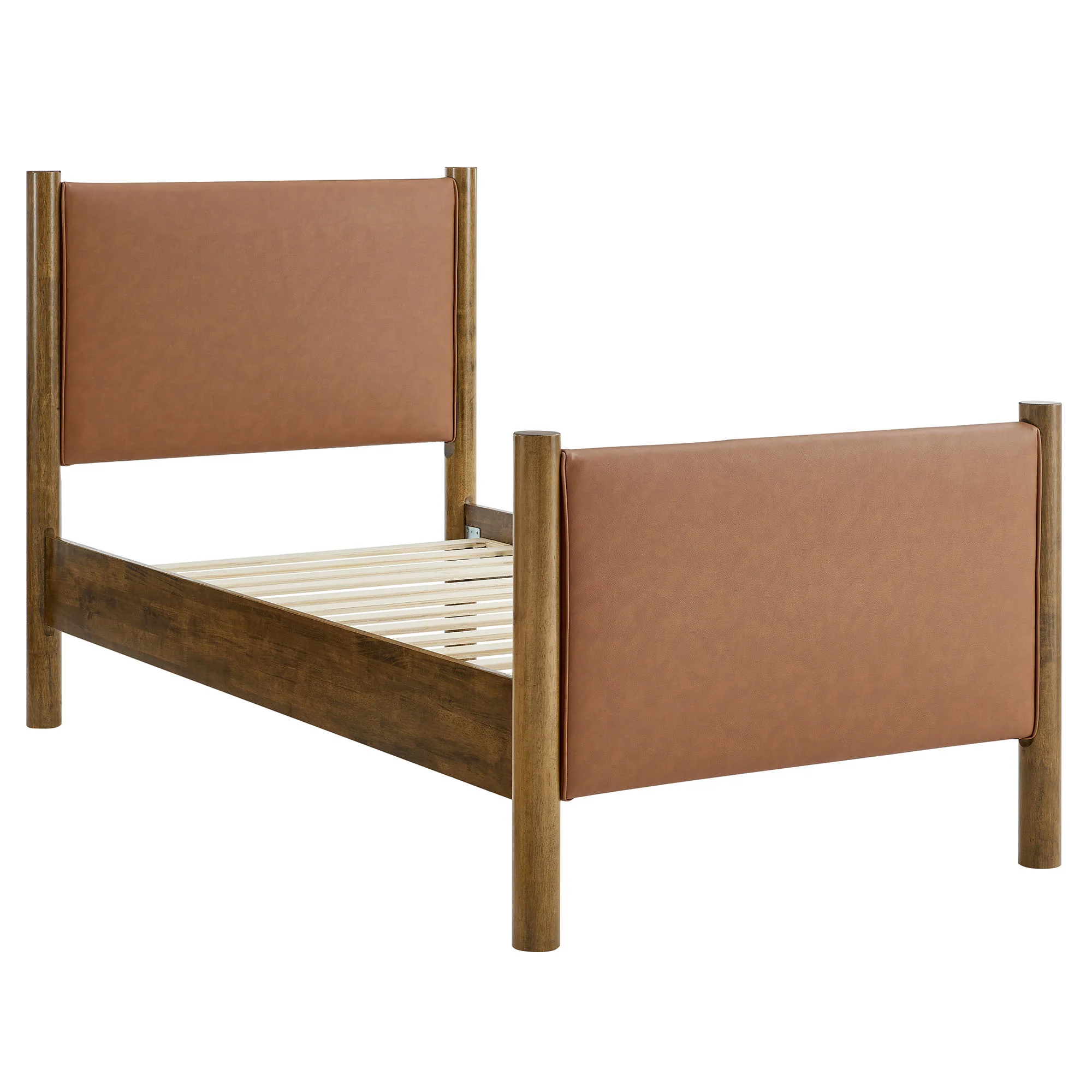 Maven Twin Size Vegan Leather Upholstered Platform Bed by Modway - Image 11