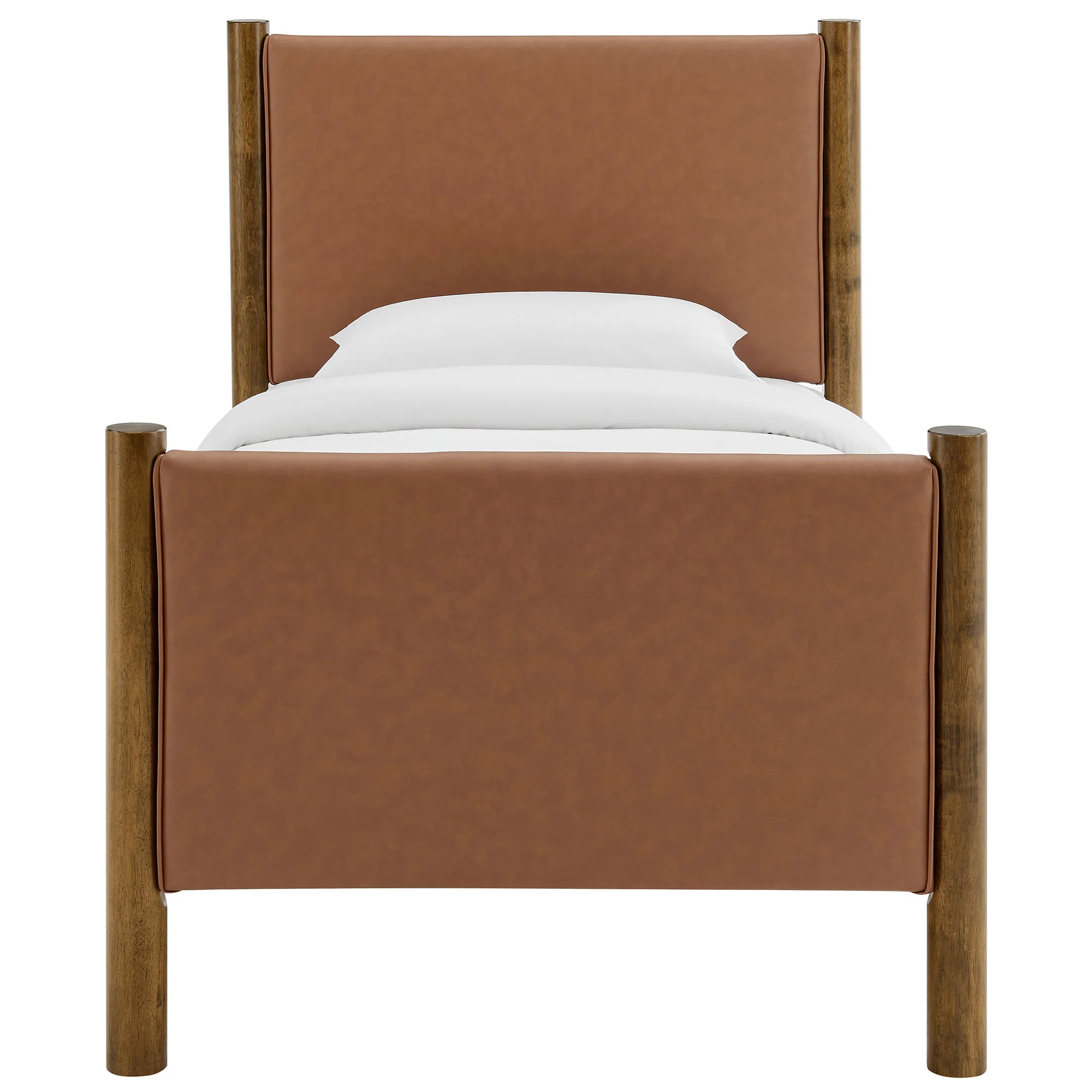 Maven Twin Size Vegan Leather Upholstered Platform Bed by Modway - Image 13