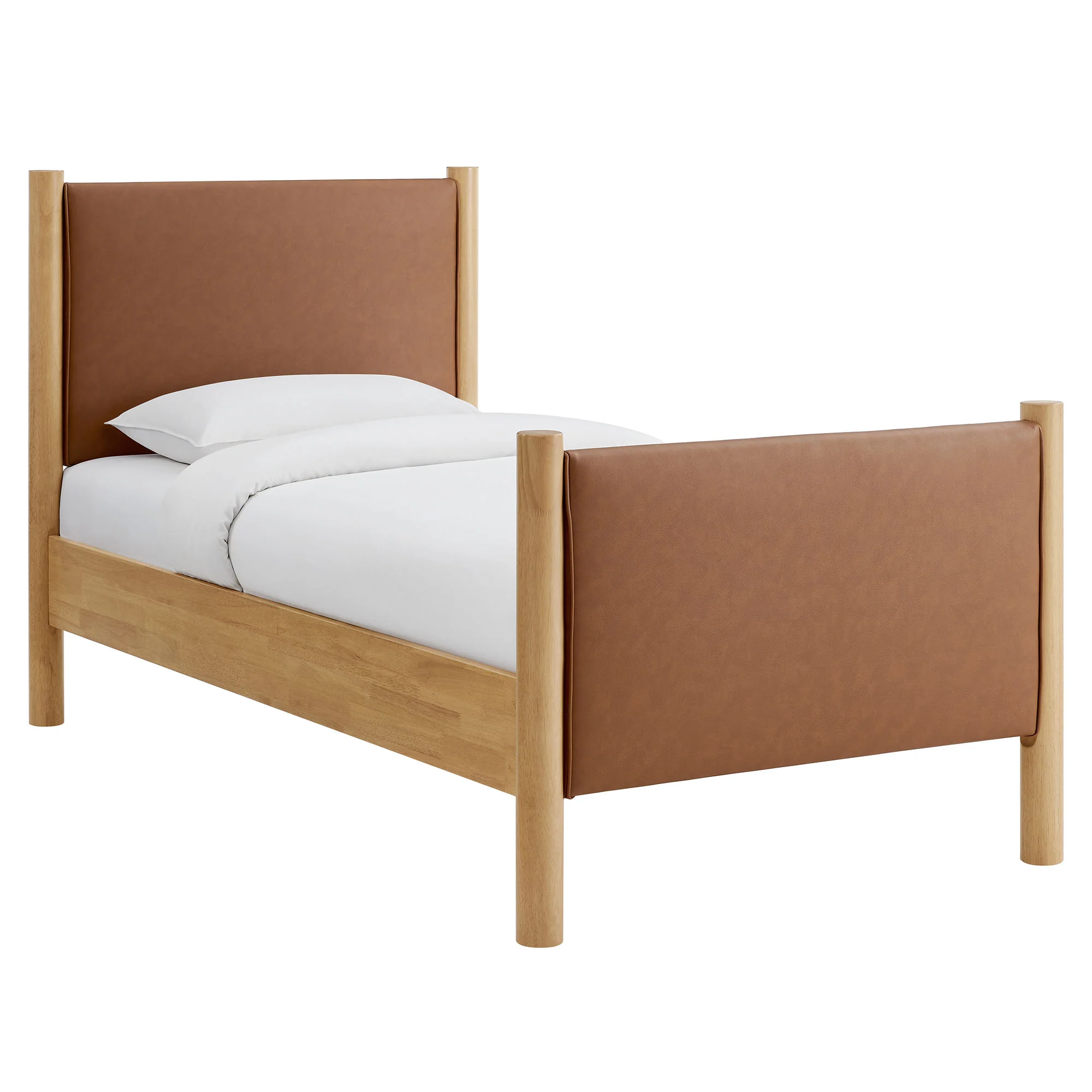 Maven Twin Size Vegan Leather Upholstered Platform Bed by Modway - Image 2