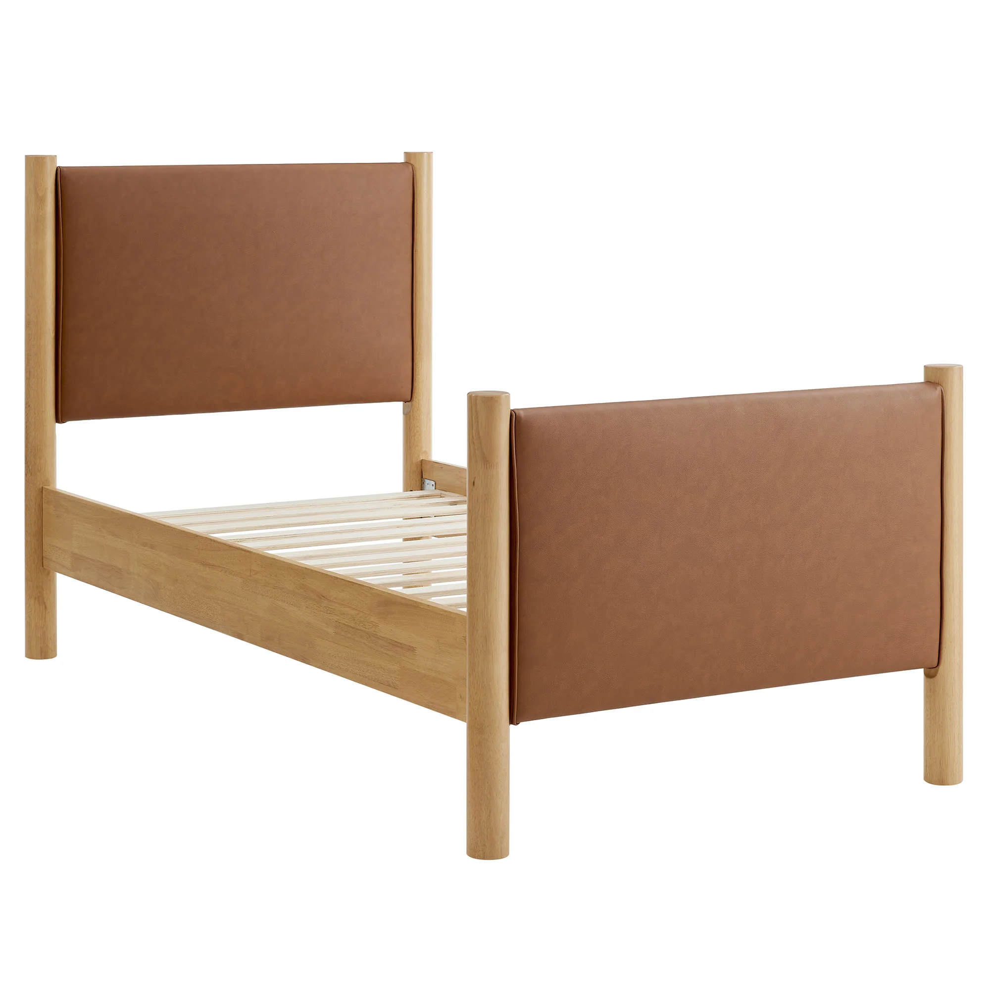 Maven Twin Size Vegan Leather Upholstered Platform Bed by Modway - Image 3