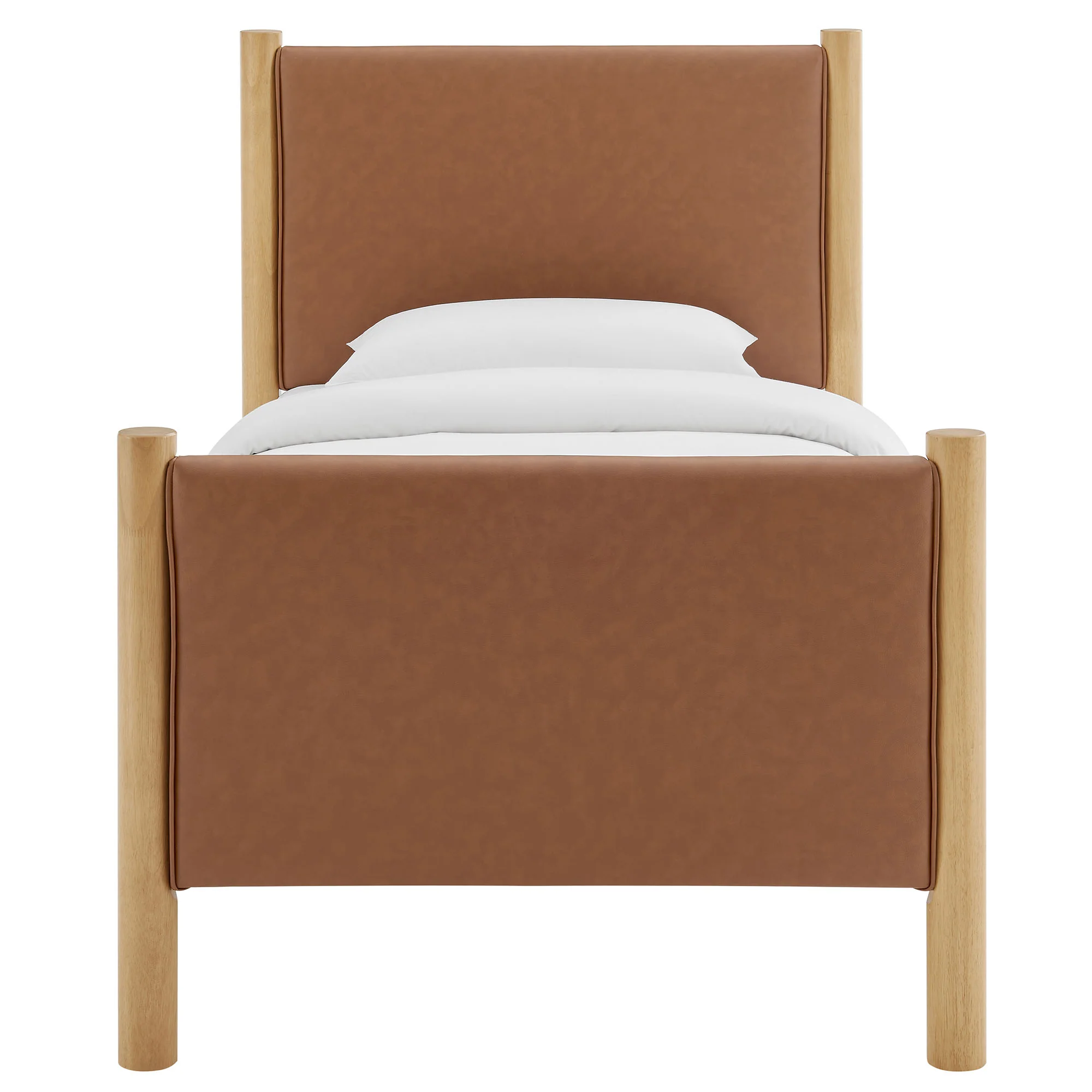 Maven Twin Size Vegan Leather Upholstered Platform Bed by Modway - Image 5