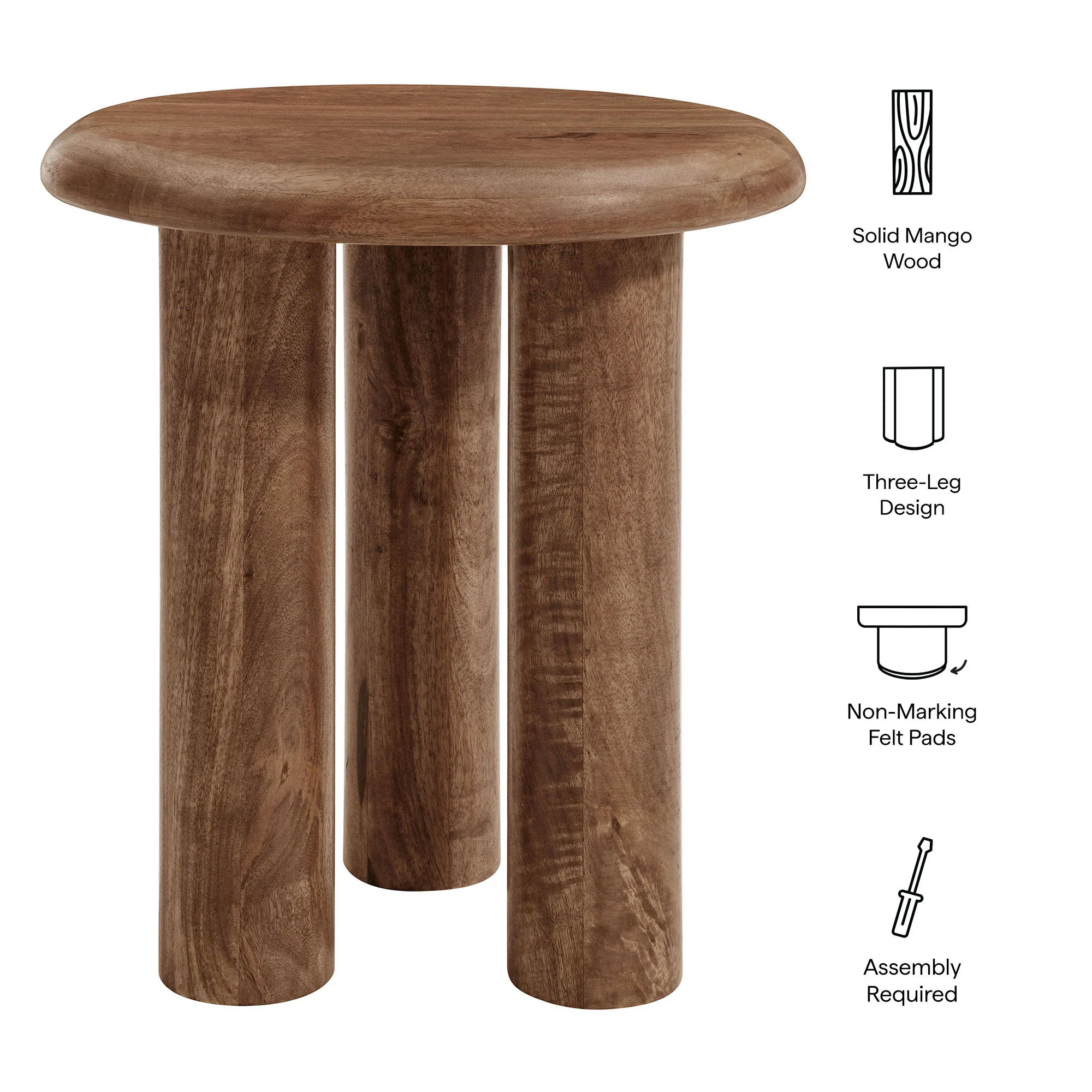 Mavina Mango Wood Side Table by Modway - Image 13