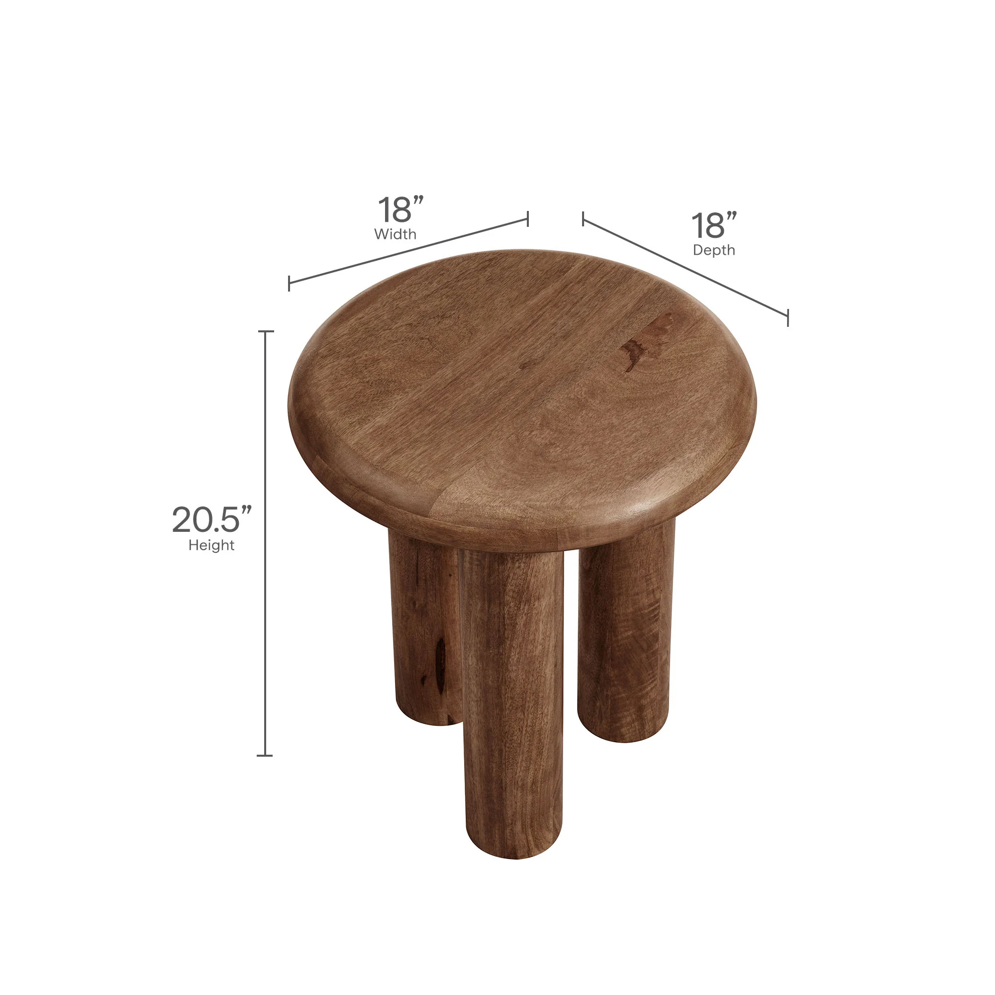 Mavina Mango Wood Side Table by Modway - Image 14
