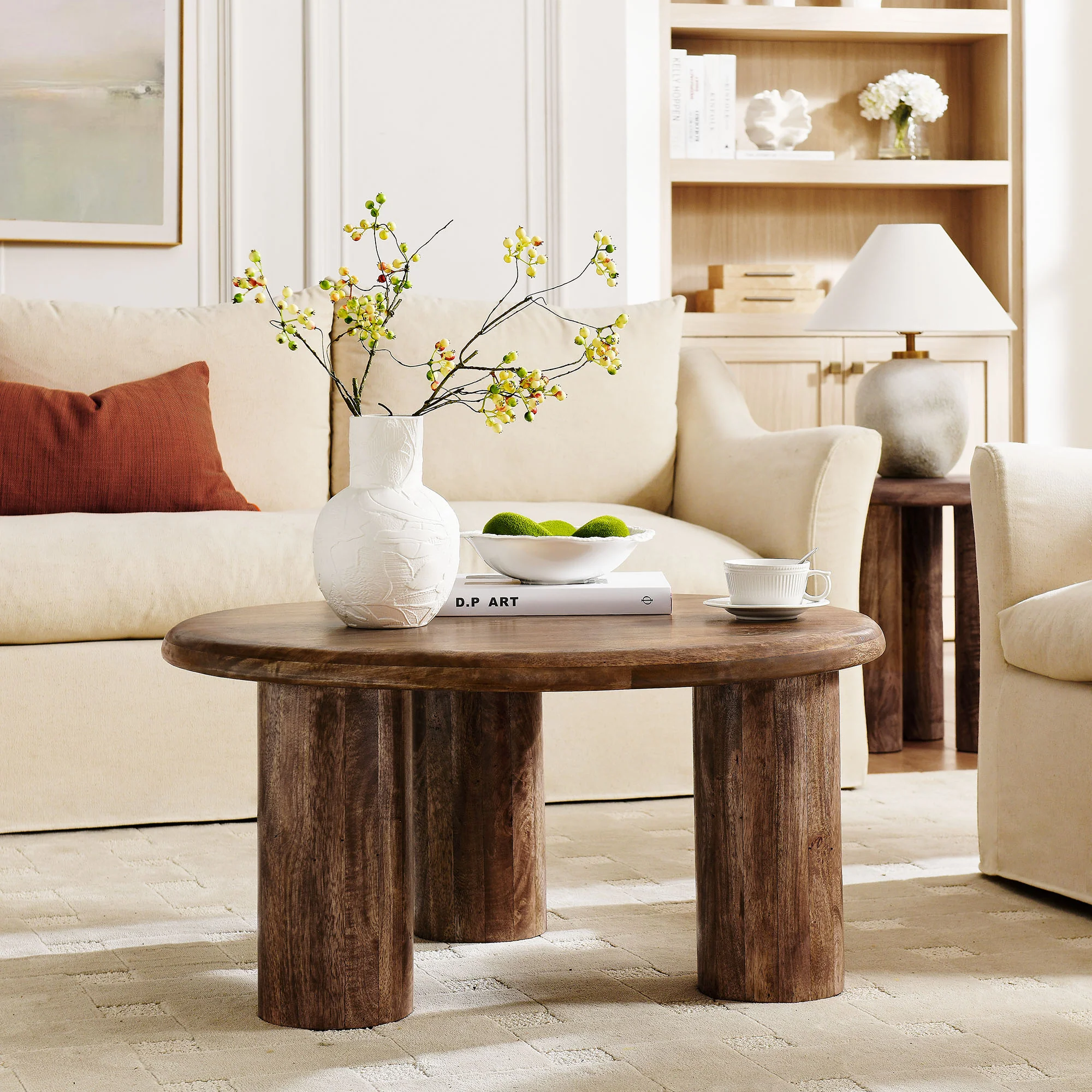 Mavina Round Mango Wood Coffee Table by Modway - Image 14