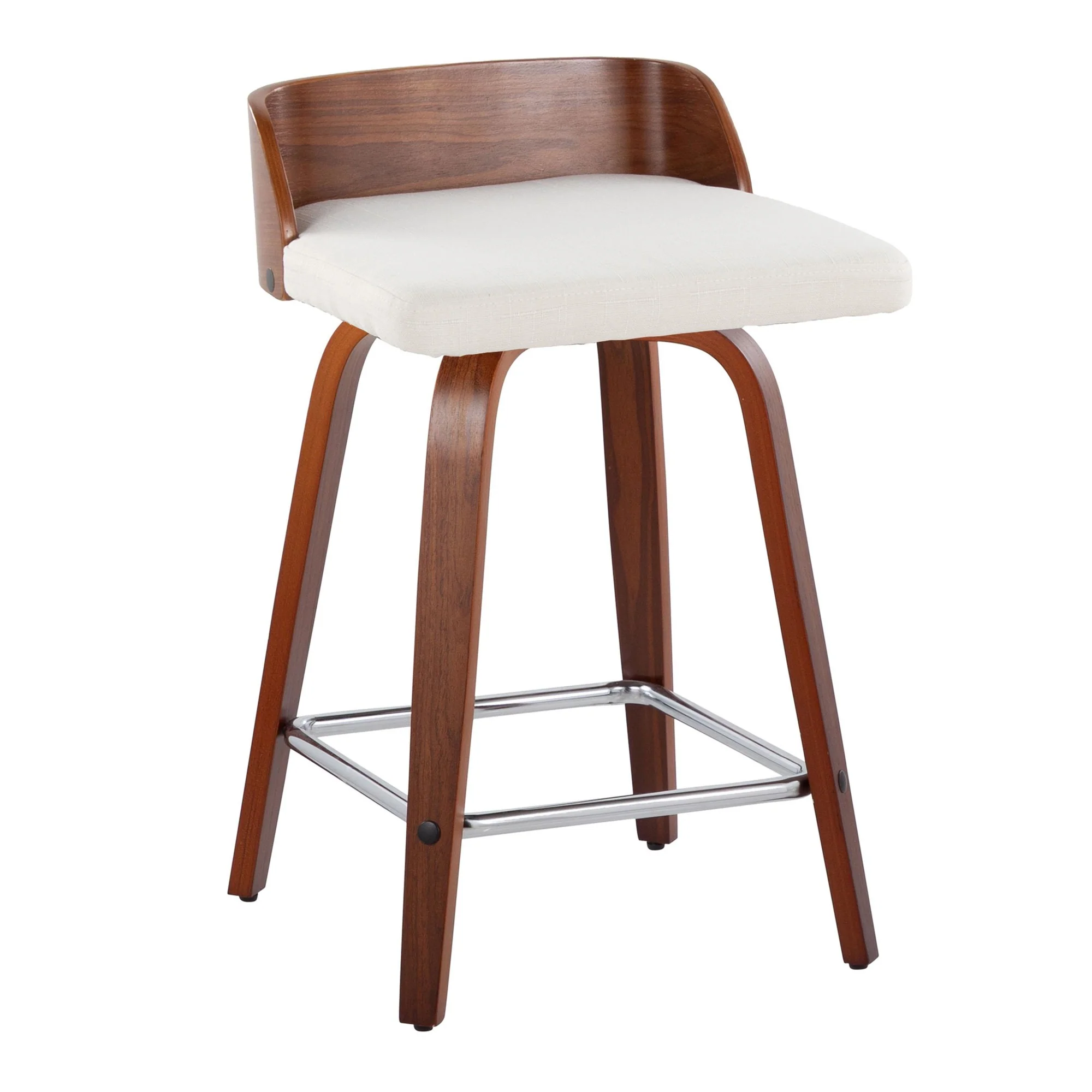 Maya 24" Fixed-Height Counter Stool - Set of 2 By LumiSource - B24-MAYAFB-GRTZS2 WLWLCHAR2 - Image 17