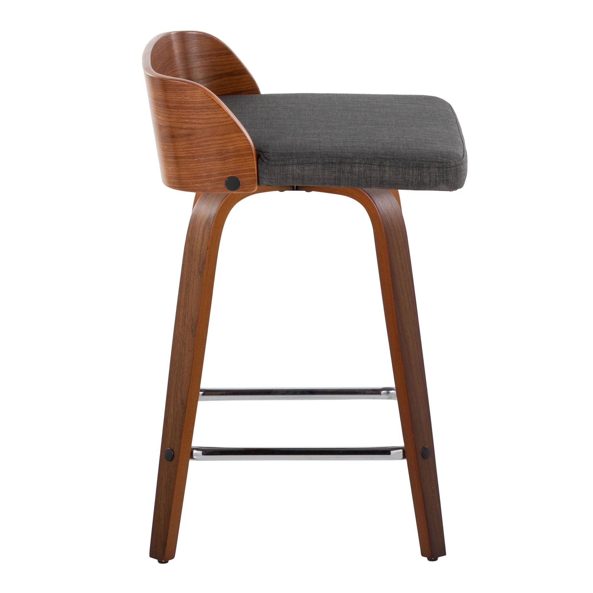 Maya 24" Fixed-Height Counter Stool - Set of 2 By LumiSource - B24-MAYAFB-GRTZS2 WLWLCHAR2 - Image 7