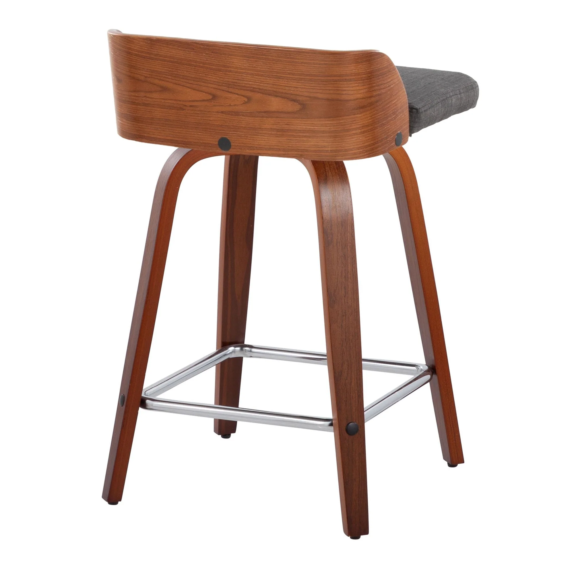 Maya 24" Fixed-Height Counter Stool - Set of 2 By LumiSource - B24-MAYAFB-GRTZS2 WLWLCHAR2 - Image 8