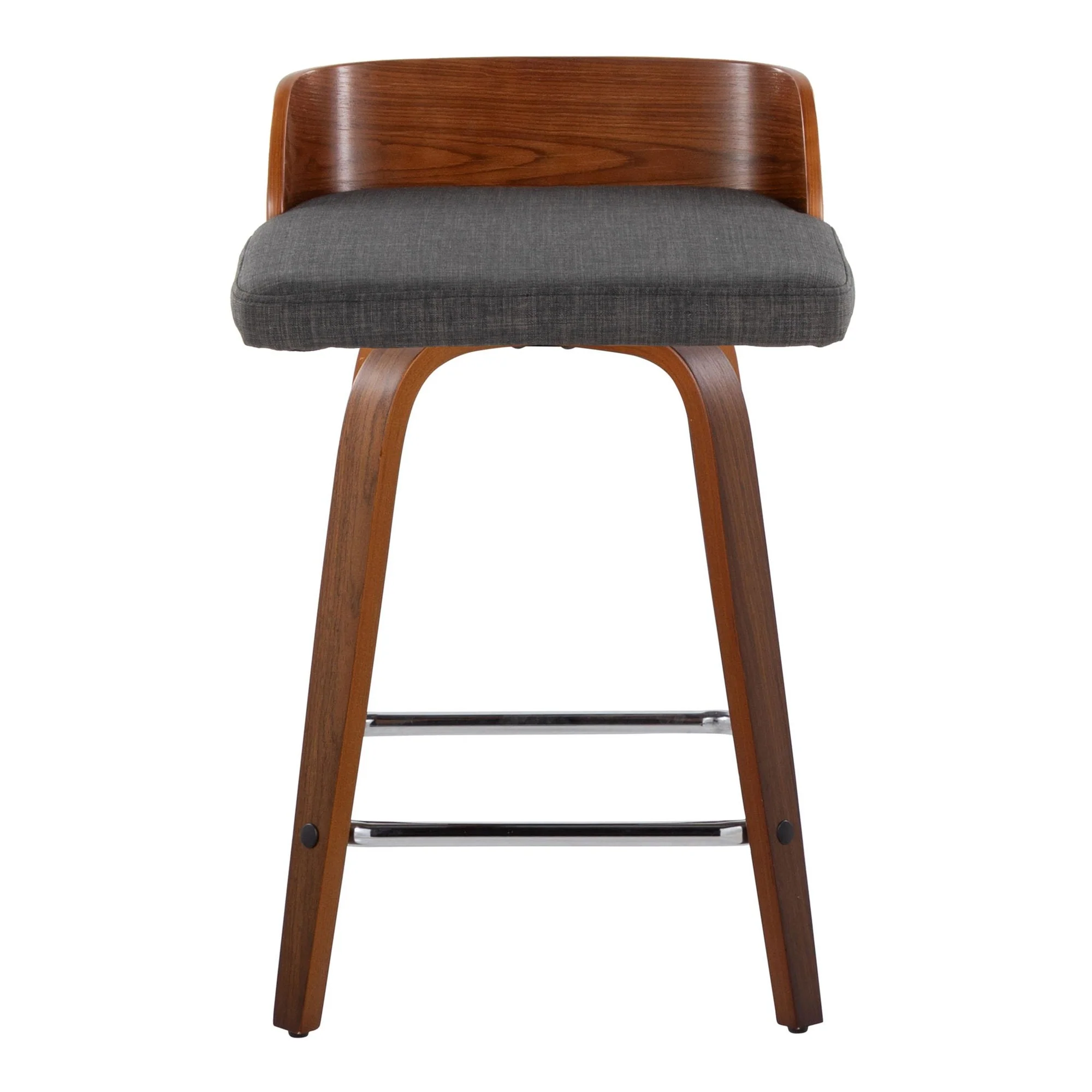 Maya 24" Fixed-Height Counter Stool - Set of 2 By LumiSource - B24-MAYAFB-GRTZS2 WLWLCHAR2 - Image 9
