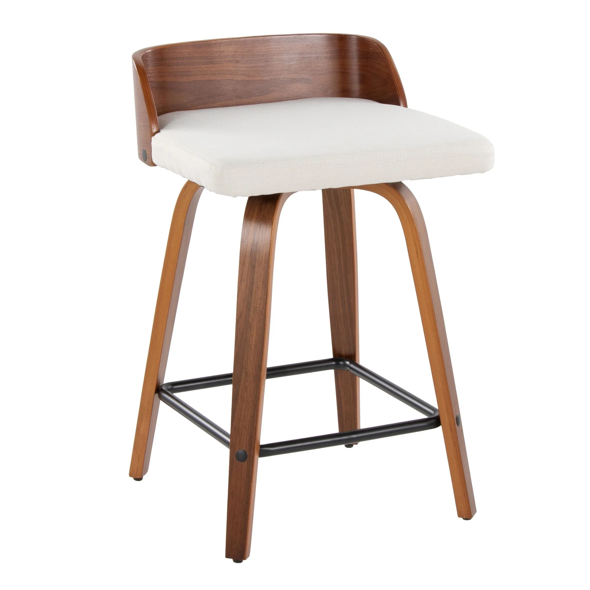 Maya 24" Fixed-Height Counter Stool - Set of 2 By LumiSource - B24-MAYAFB-GRTZX2 WLWLCHAR2 - Image 16
