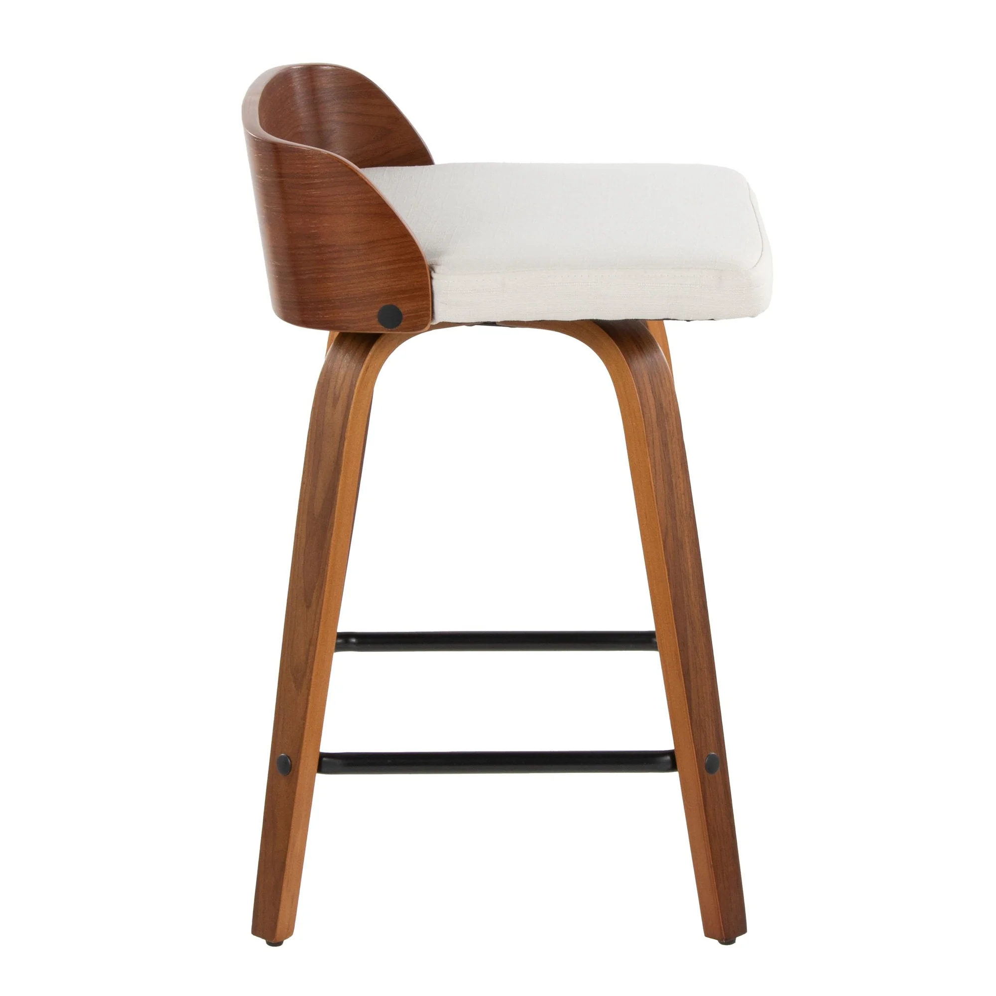 Maya 24" Fixed-Height Counter Stool - Set of 2 By LumiSource - B24-MAYAFB-GRTZX2 WLWLCHAR2 - Image 17