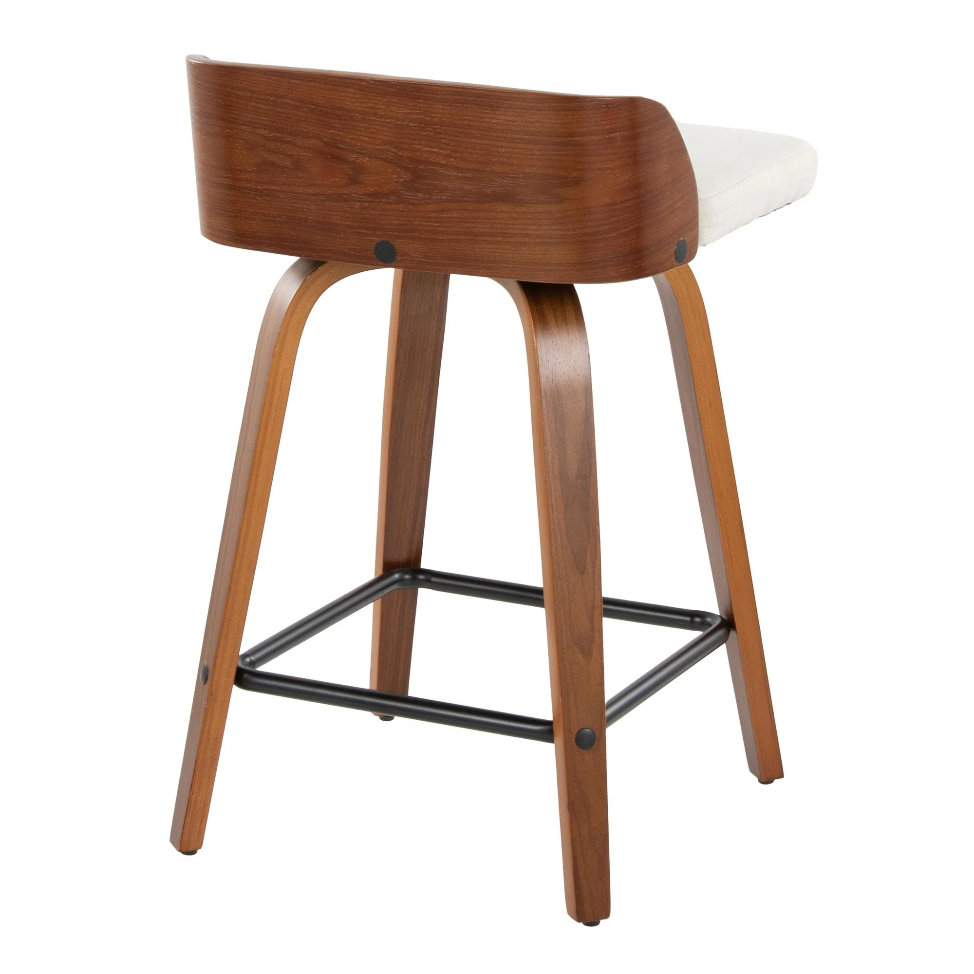 Maya 24" Fixed-Height Counter Stool - Set of 2 By LumiSource - B24-MAYAFB-GRTZX2 WLWLCHAR2 - Image 18