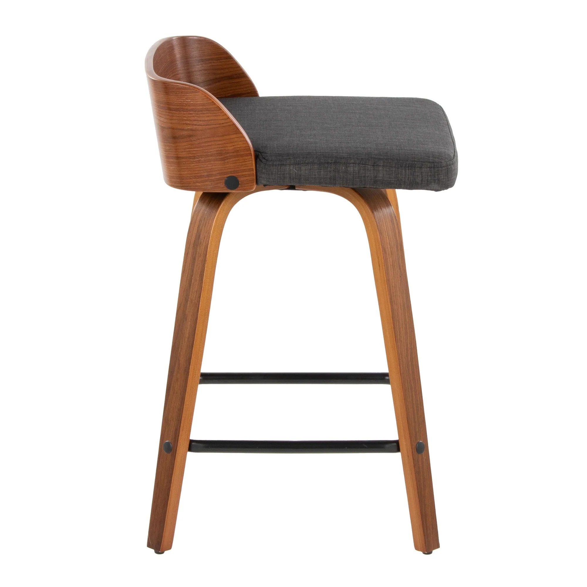 Maya 24" Fixed-Height Counter Stool - Set of 2 By LumiSource - B24-MAYAFB-GRTZX2 WLWLCHAR2 - Image 7