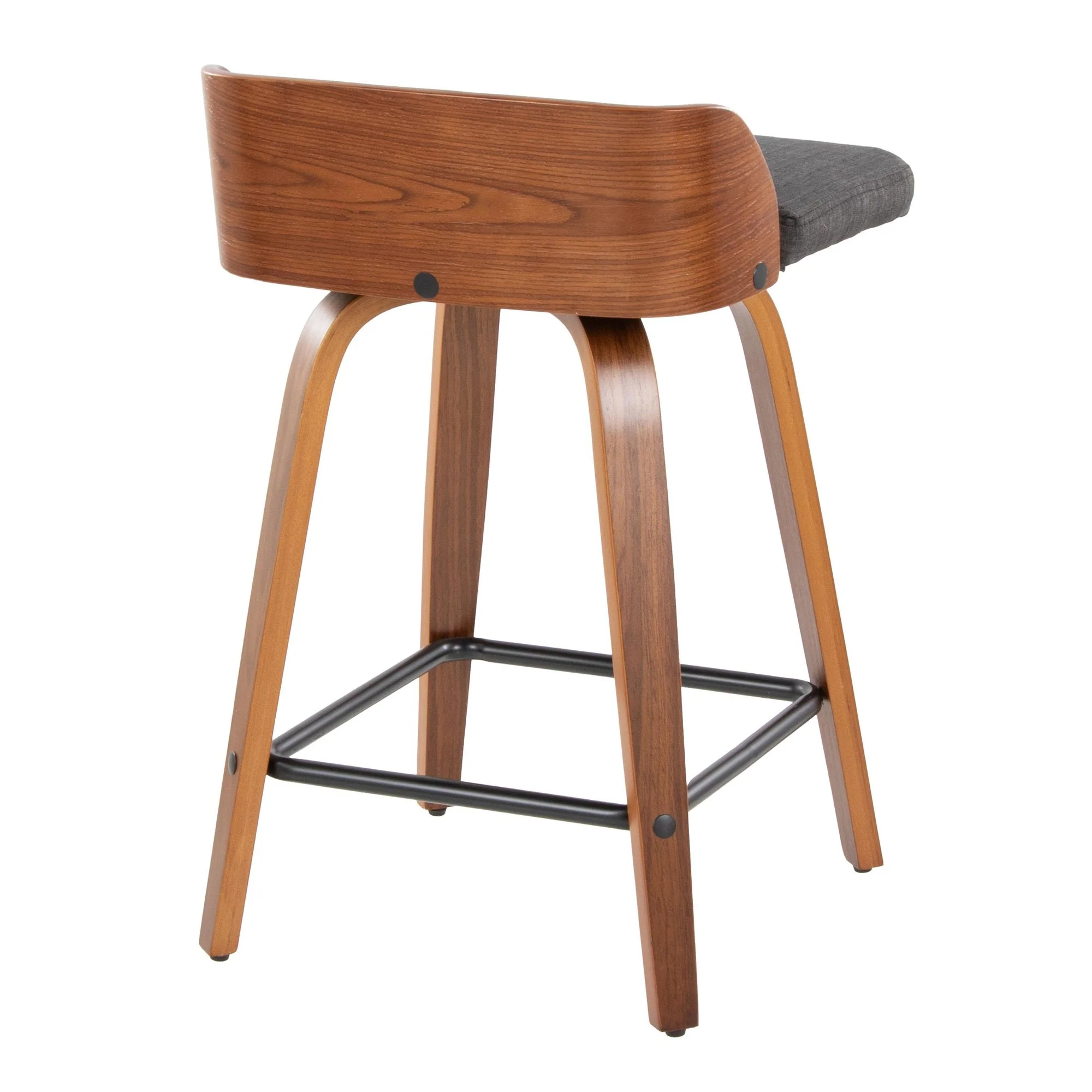 Maya 24" Fixed-Height Counter Stool - Set of 2 By LumiSource - B24-MAYAFB-GRTZX2 WLWLCHAR2 - Image 8