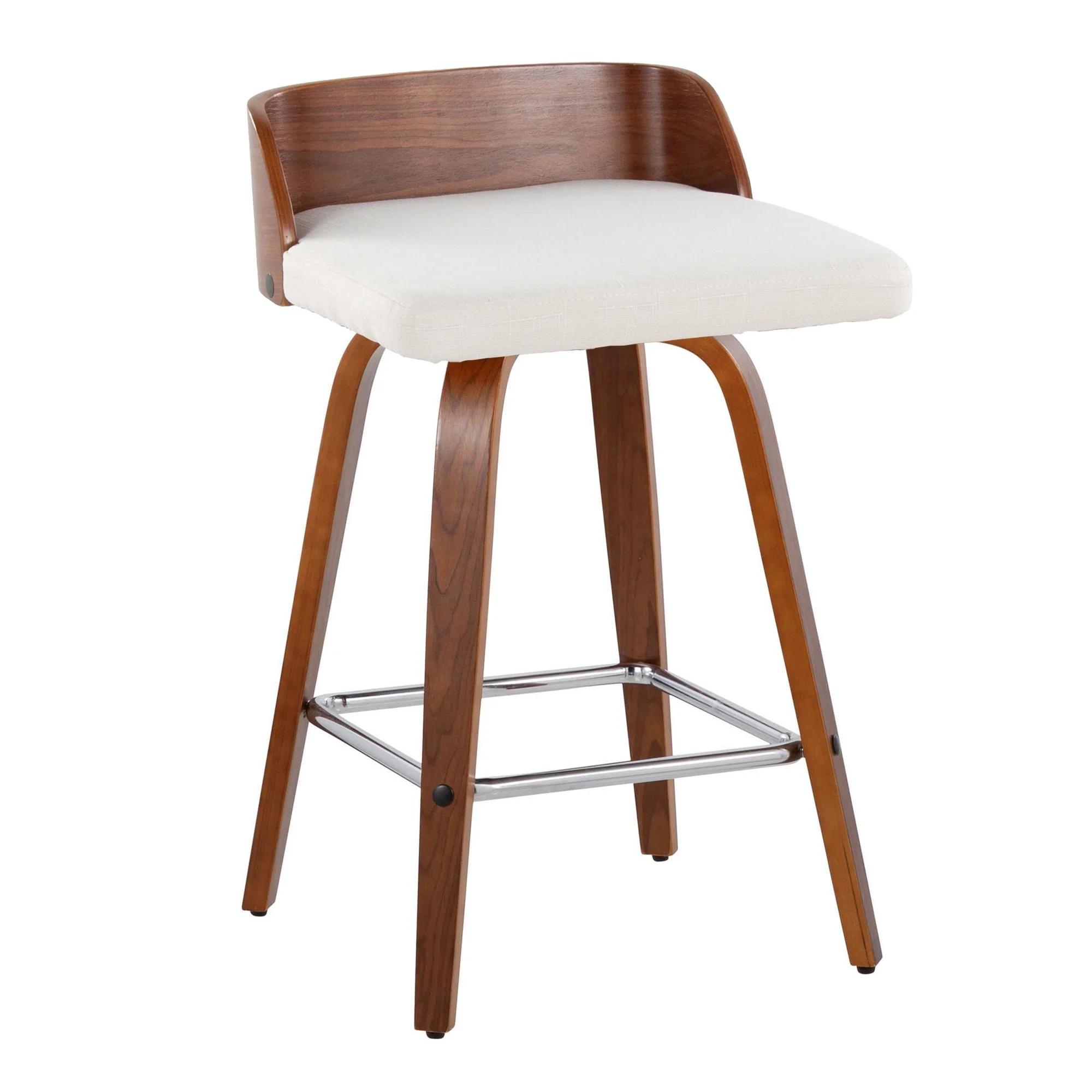Maya 26" Fixed-Height Counter Stool - Set of 2 By LumiSource - B26-MAYAFB-GRTZS2 WLWLCHAR2 - Image 17