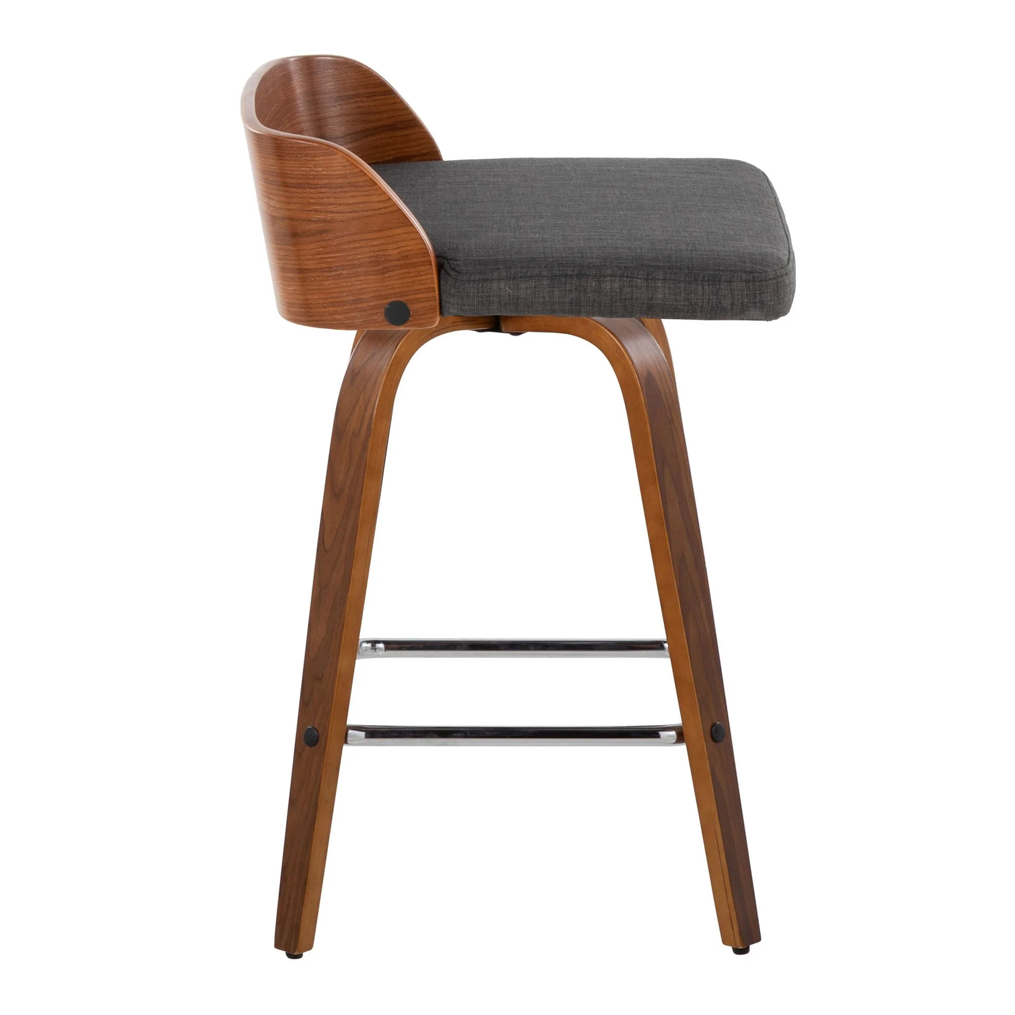 Maya 26" Fixed-Height Counter Stool - Set of 2 By LumiSource - B26-MAYAFB-GRTZS2 WLWLCHAR2 - Image 7