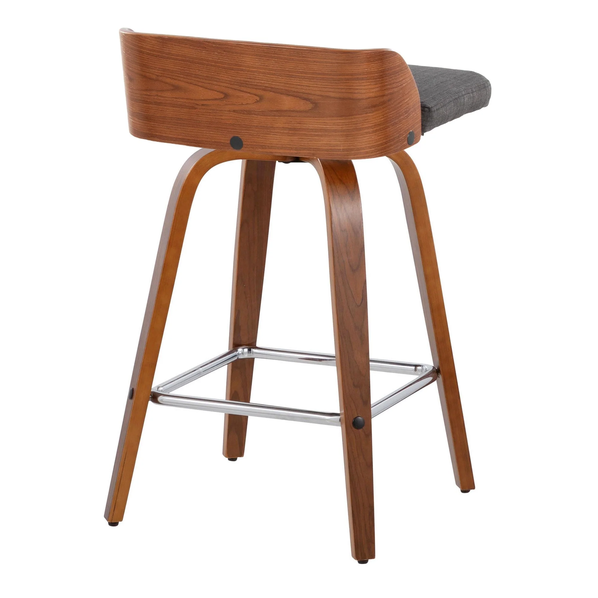 Maya 26" Fixed-Height Counter Stool - Set of 2 By LumiSource - B26-MAYAFB-GRTZS2 WLWLCHAR2 - Image 8