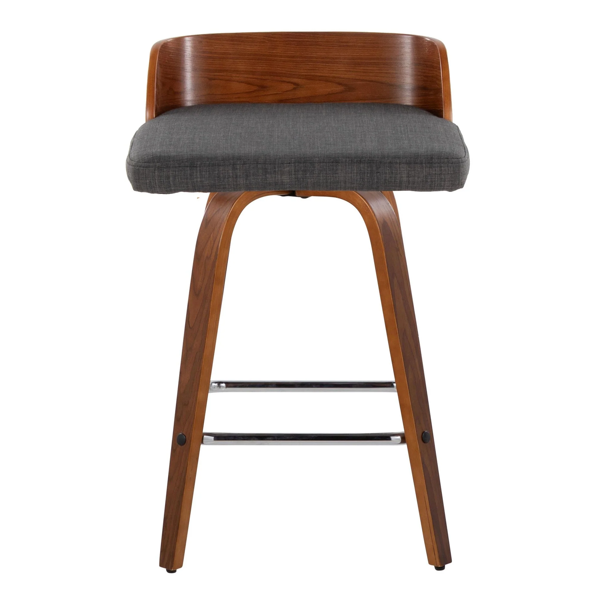 Maya 26" Fixed-Height Counter Stool - Set of 2 By LumiSource - B26-MAYAFB-GRTZS2 WLWLCHAR2 - Image 9