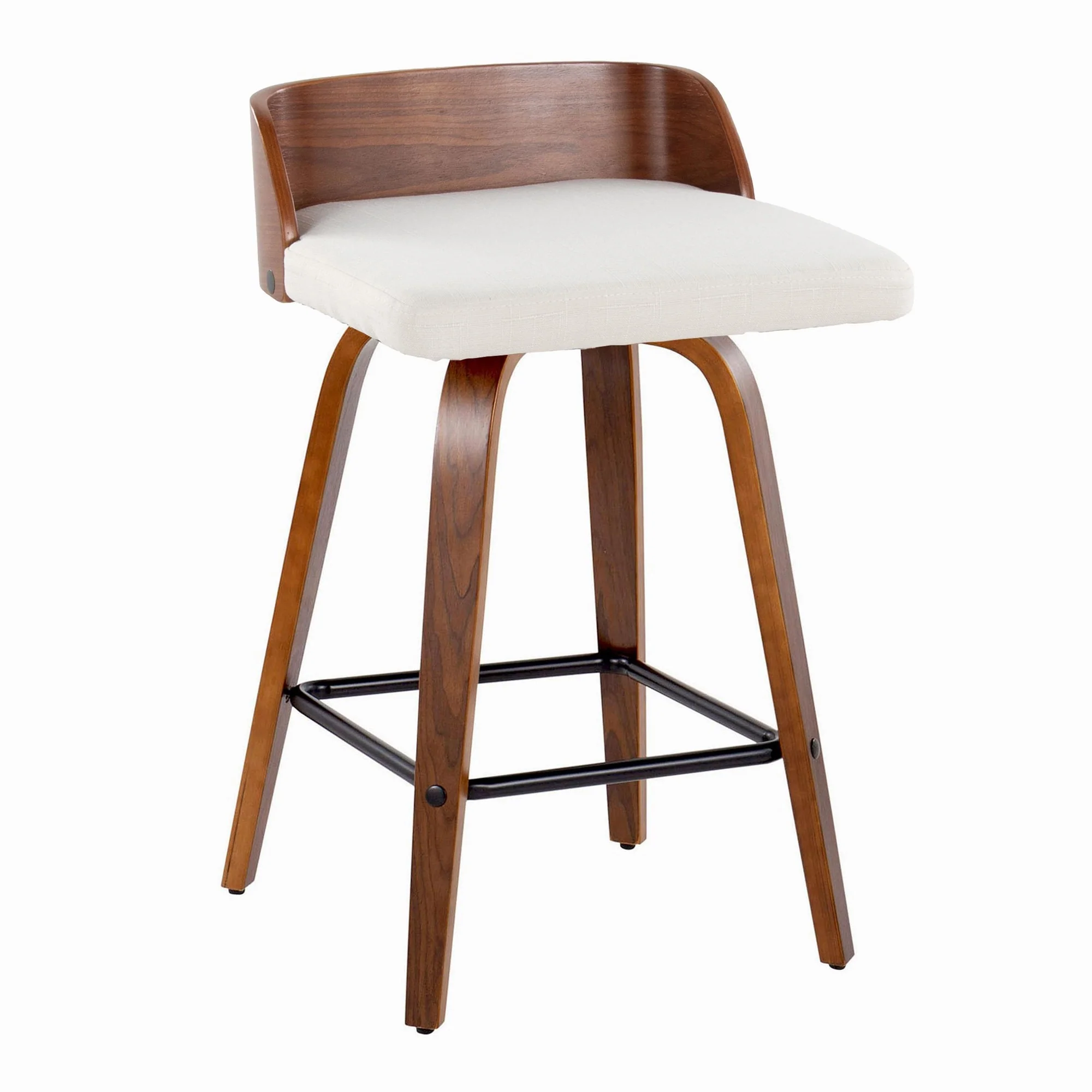 Maya 26" Fixed-Height Counter Stool - Set of 2 By LumiSource - B26-MAYAFB-GRTZX2 WLWLCHAR2 - Image 16