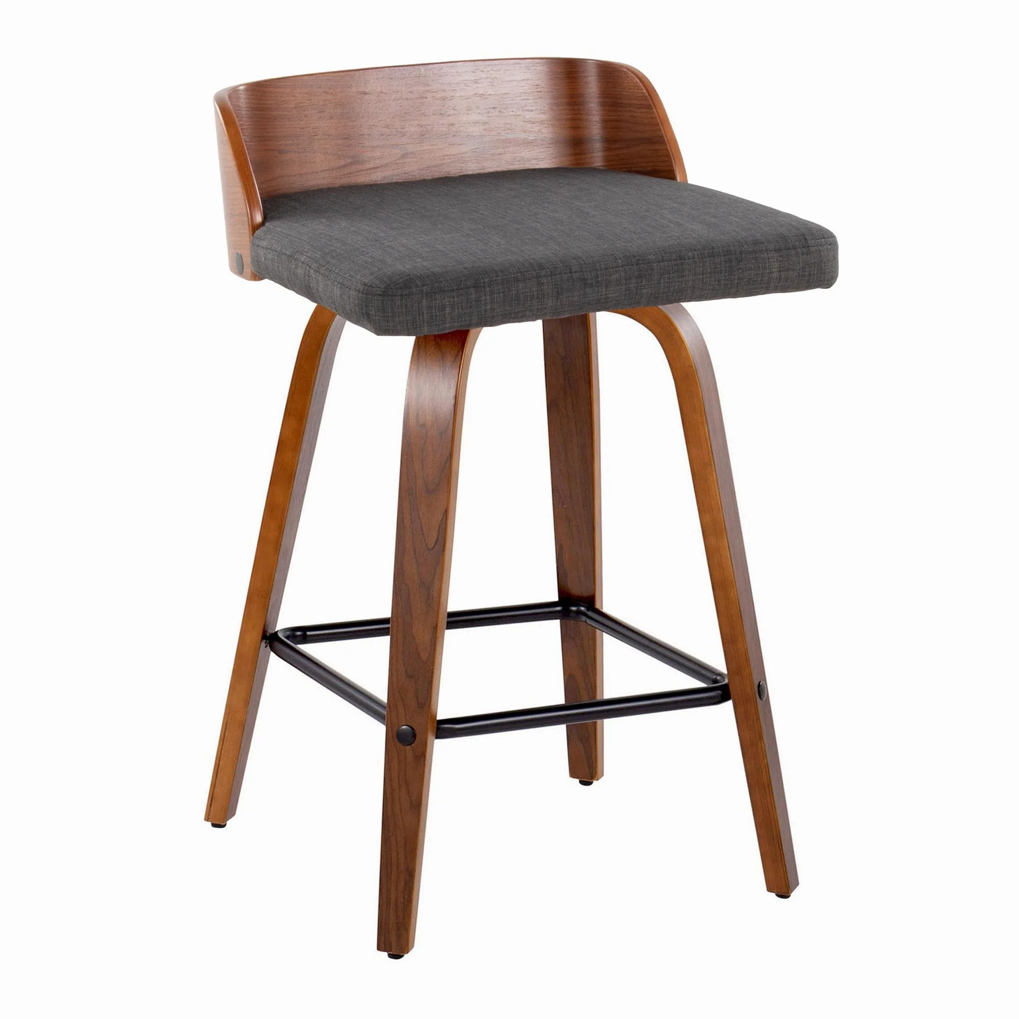 Maya 26" Fixed-Height Counter Stool - Set of 2 By LumiSource - B26-MAYAFB-GRTZX2 WLWLCHAR2 - Image 6