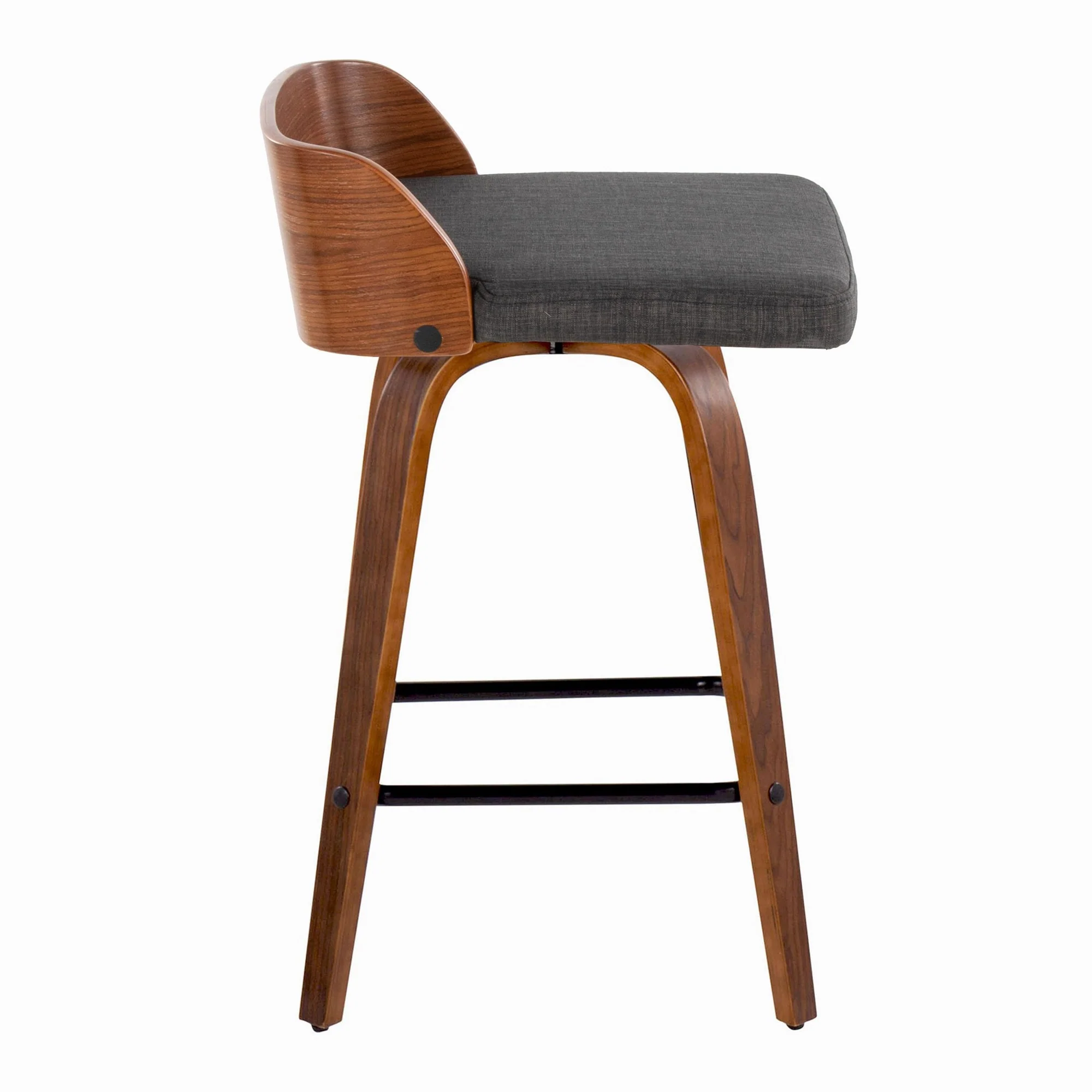 Maya 26" Fixed-Height Counter Stool - Set of 2 By LumiSource - B26-MAYAFB-GRTZX2 WLWLCHAR2 - Image 7
