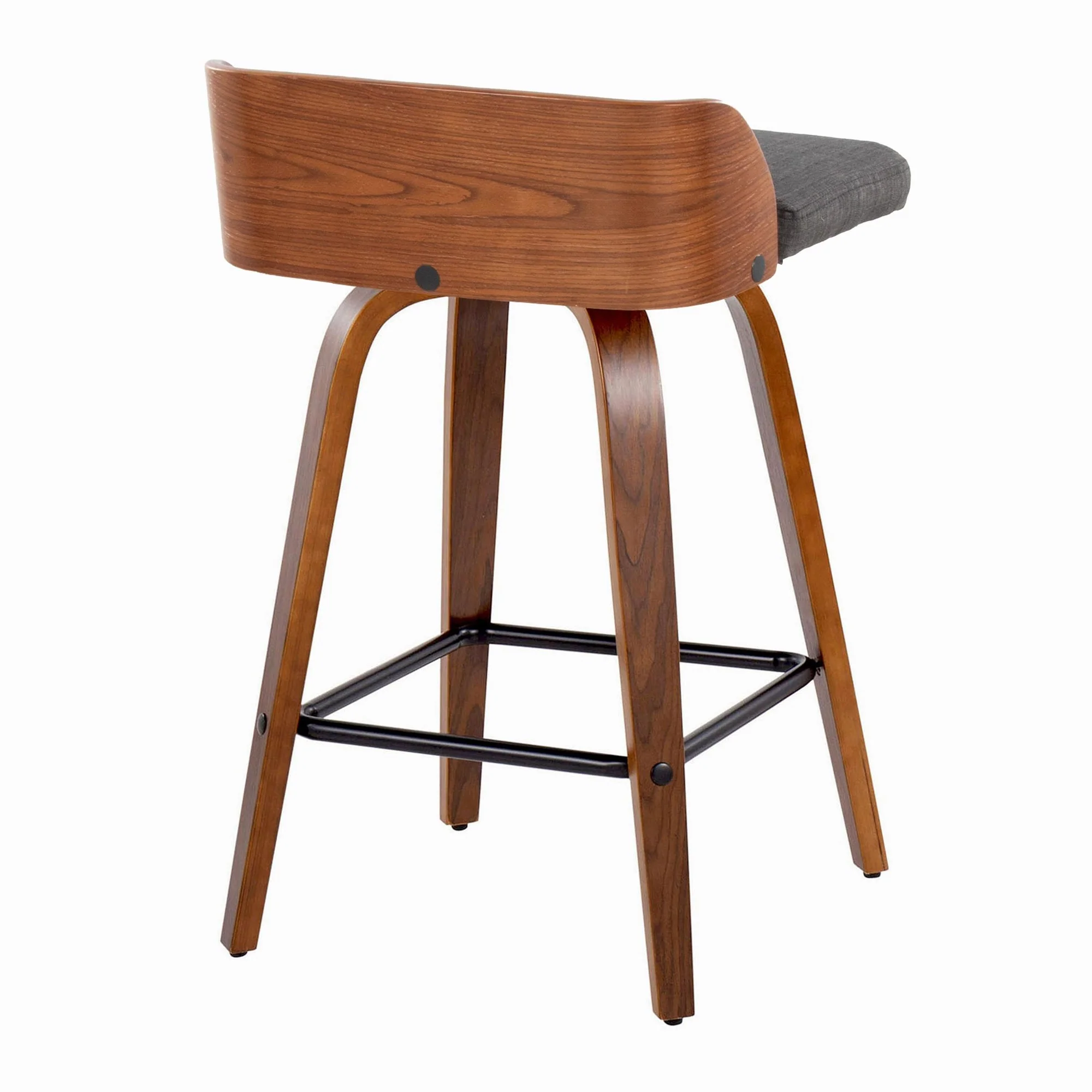 Maya 26" Fixed-Height Counter Stool - Set of 2 By LumiSource - B26-MAYAFB-GRTZX2 WLWLCHAR2 - Image 8