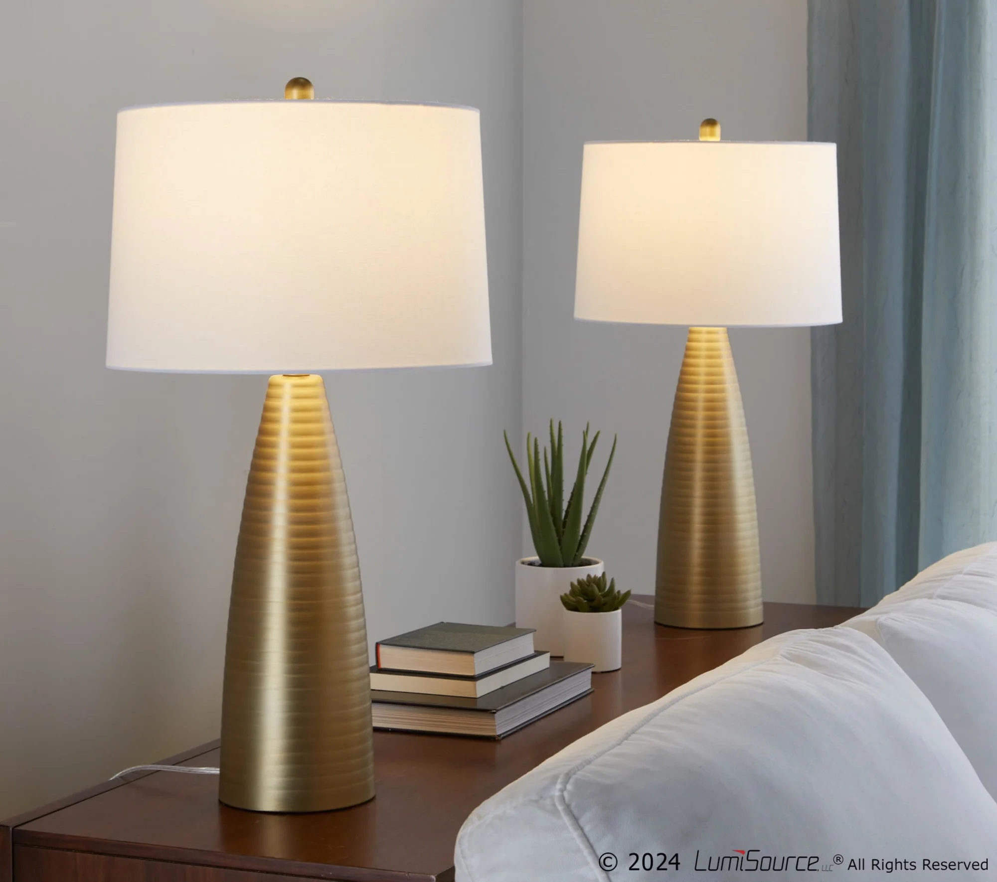 Maya 27" Metal Table Lamp - Set of 2 By LumiSource - GTS28-MAYA AUW2 - Image 2