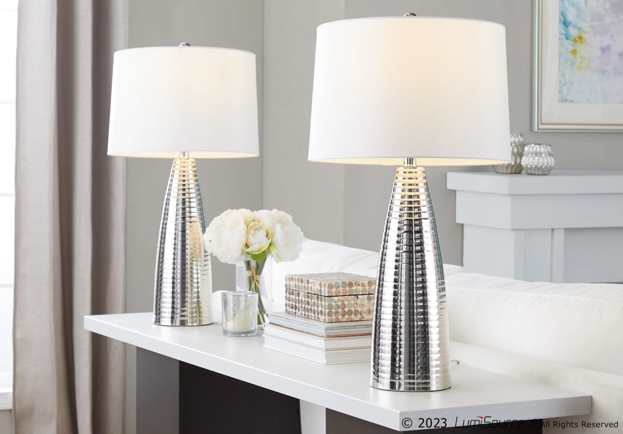 Maya 27" Metal Table Lamp - Set of 2 By LumiSource - GTS28-MAYA AUW2 - Image 6