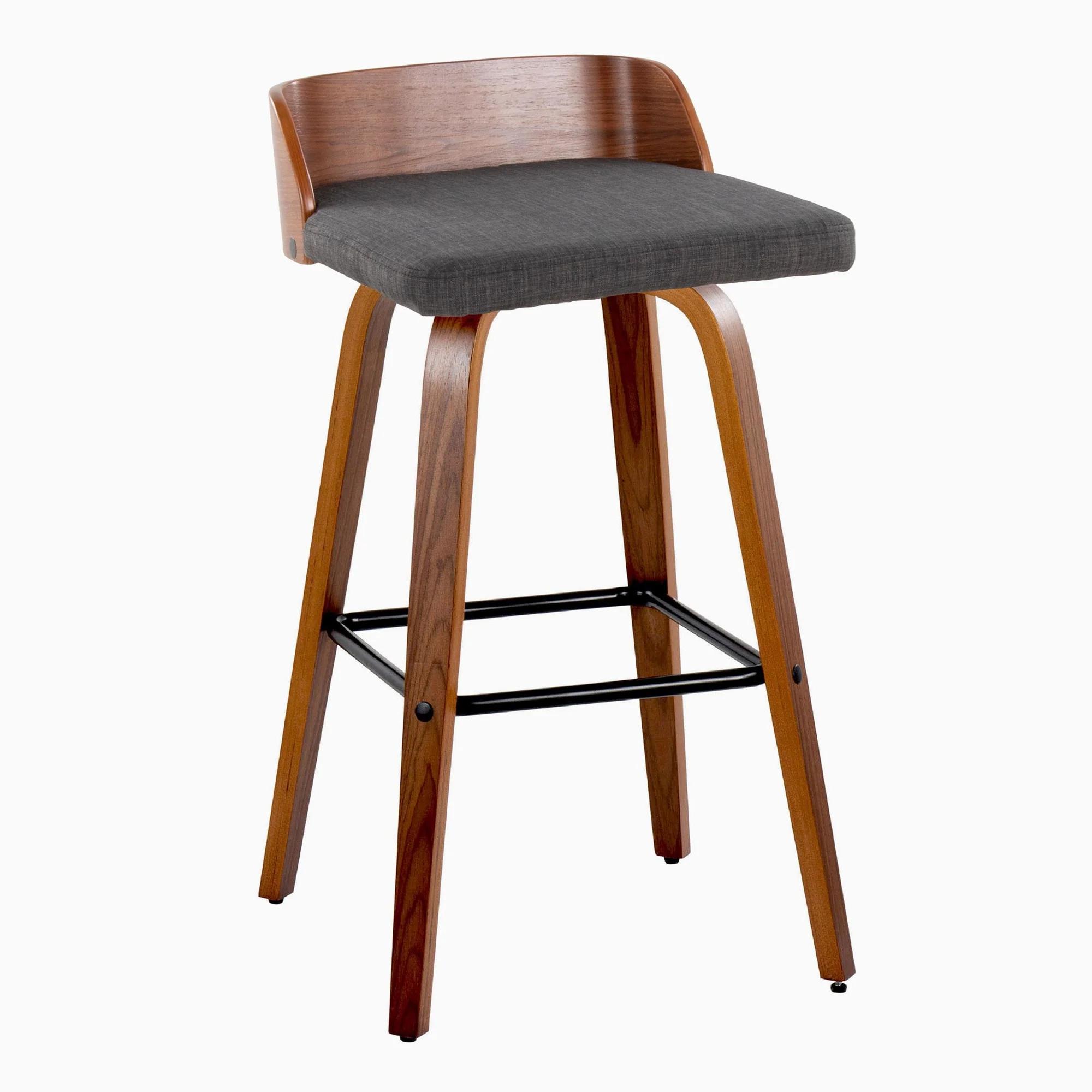 Maya 30" Fixed-Height Barstool - Set of 2 By LumiSource - B30-MAYAFB-GRTZX2 WLWLCHAR2 - Image 6