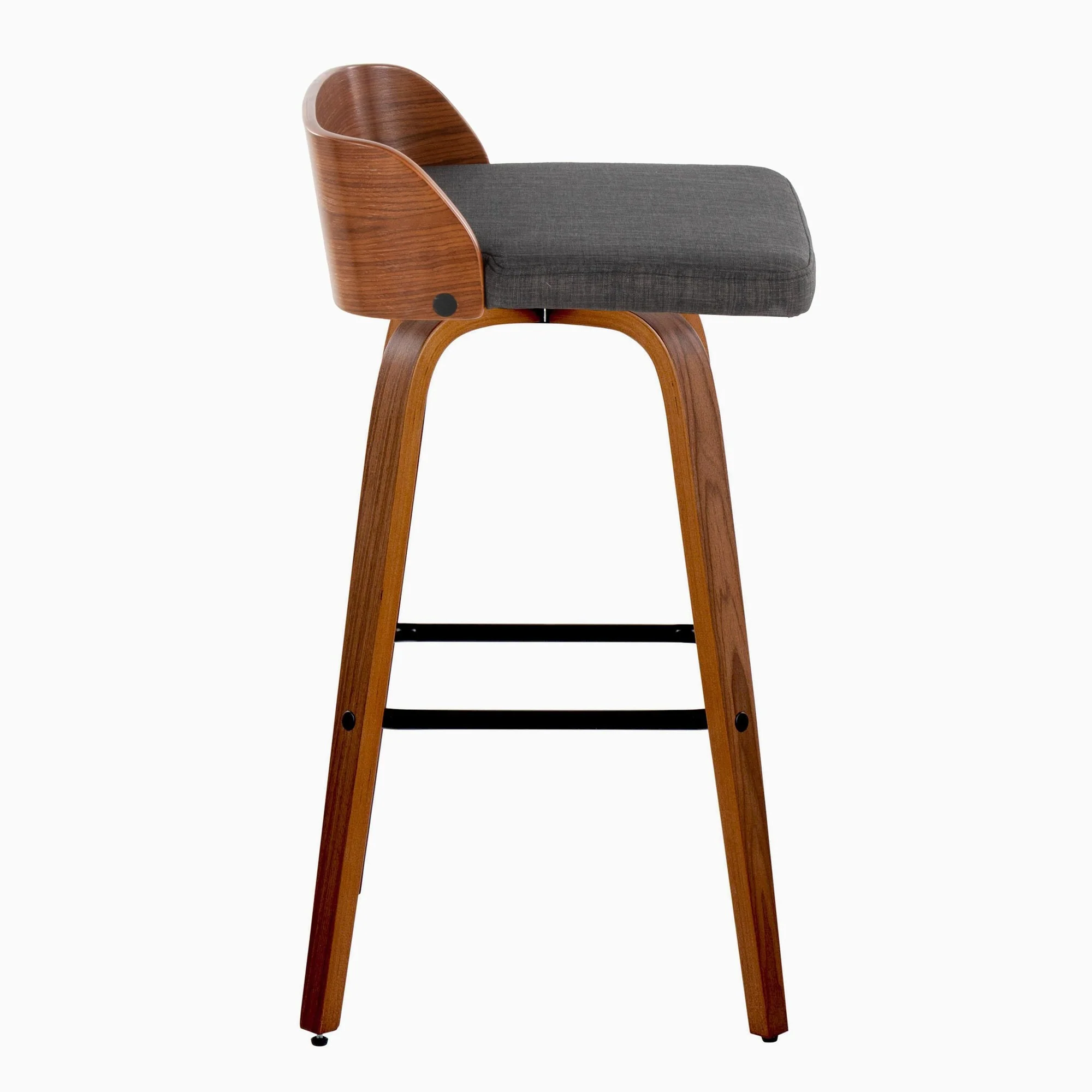 Maya 30" Fixed-Height Barstool - Set of 2 By LumiSource - B30-MAYAFB-GRTZX2 WLWLCHAR2 - Image 7