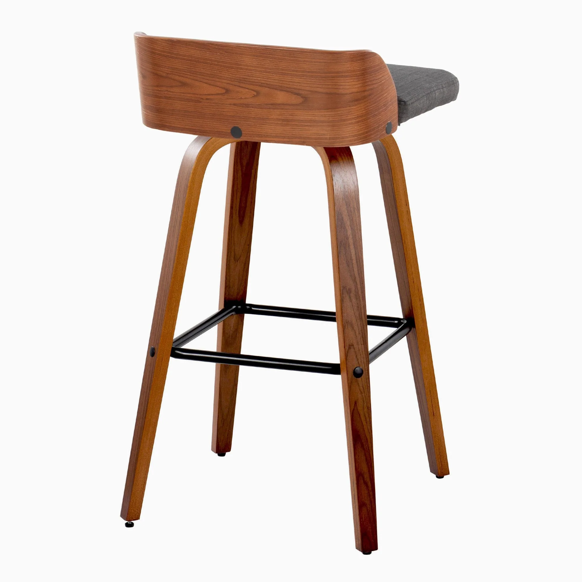 Maya 30" Fixed-Height Barstool - Set of 2 By LumiSource - B30-MAYAFB-GRTZX2 WLWLCHAR2 - Image 8