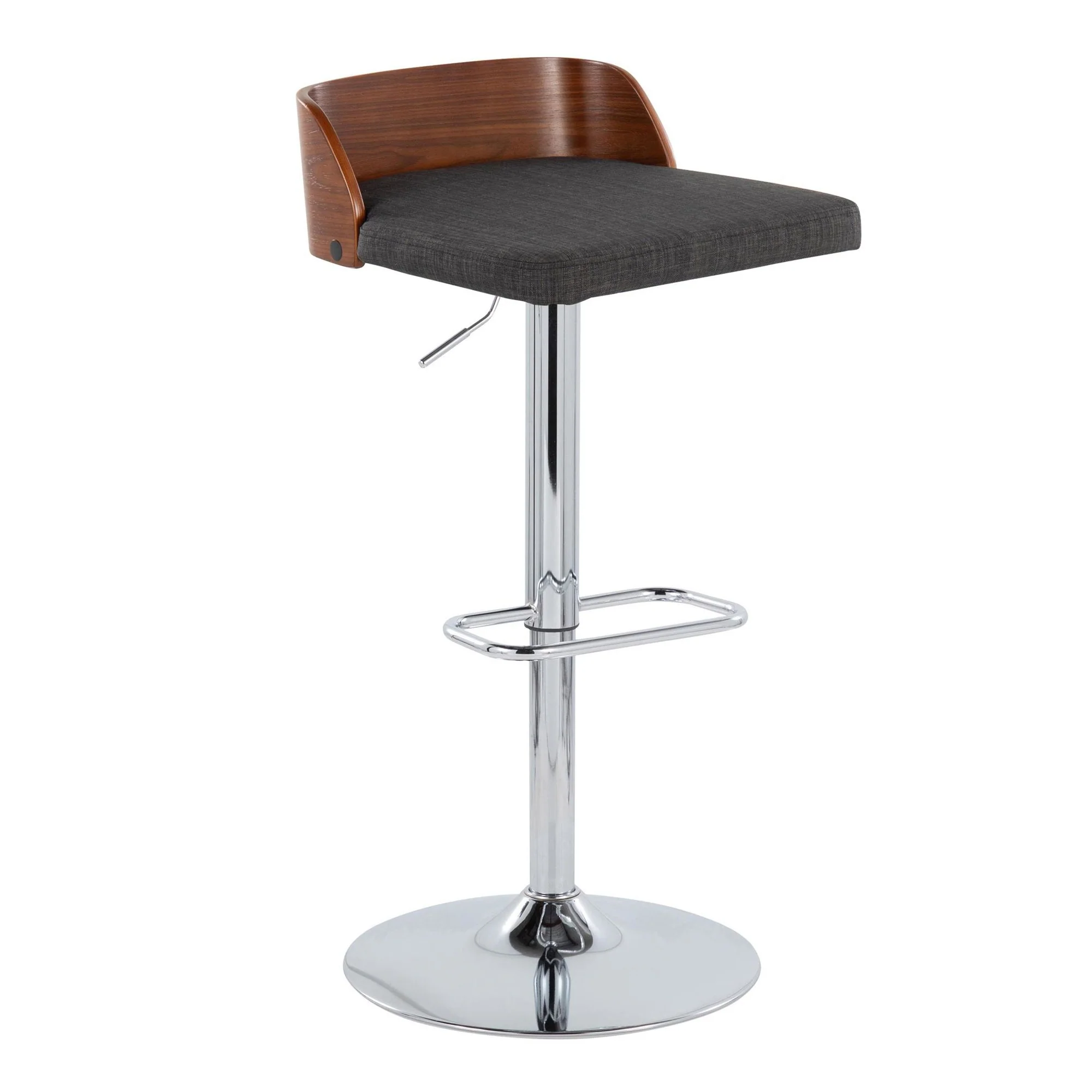 Maya Adjustable Barstool - Set of 2 By LumiSource - BS-MAYAFB-RR2 CHRWLCHAR2 - Image 6